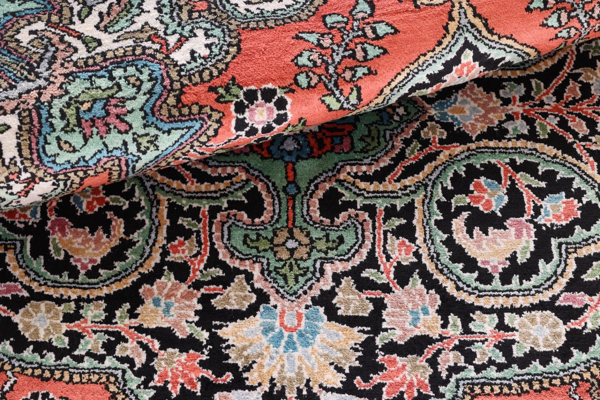 Indian Rug — hand-knotted, 188 × 128 cm, Wool