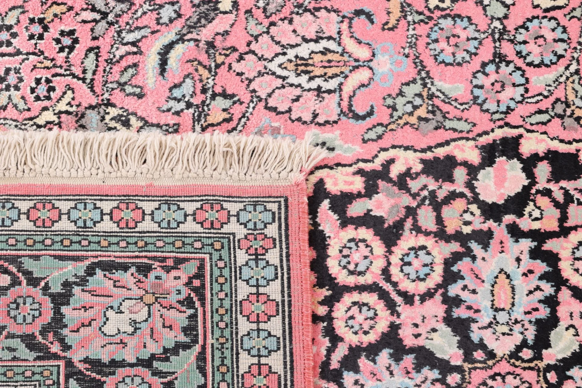 Hand-Knotted Wool Indian Rug, 190 × 125 cm