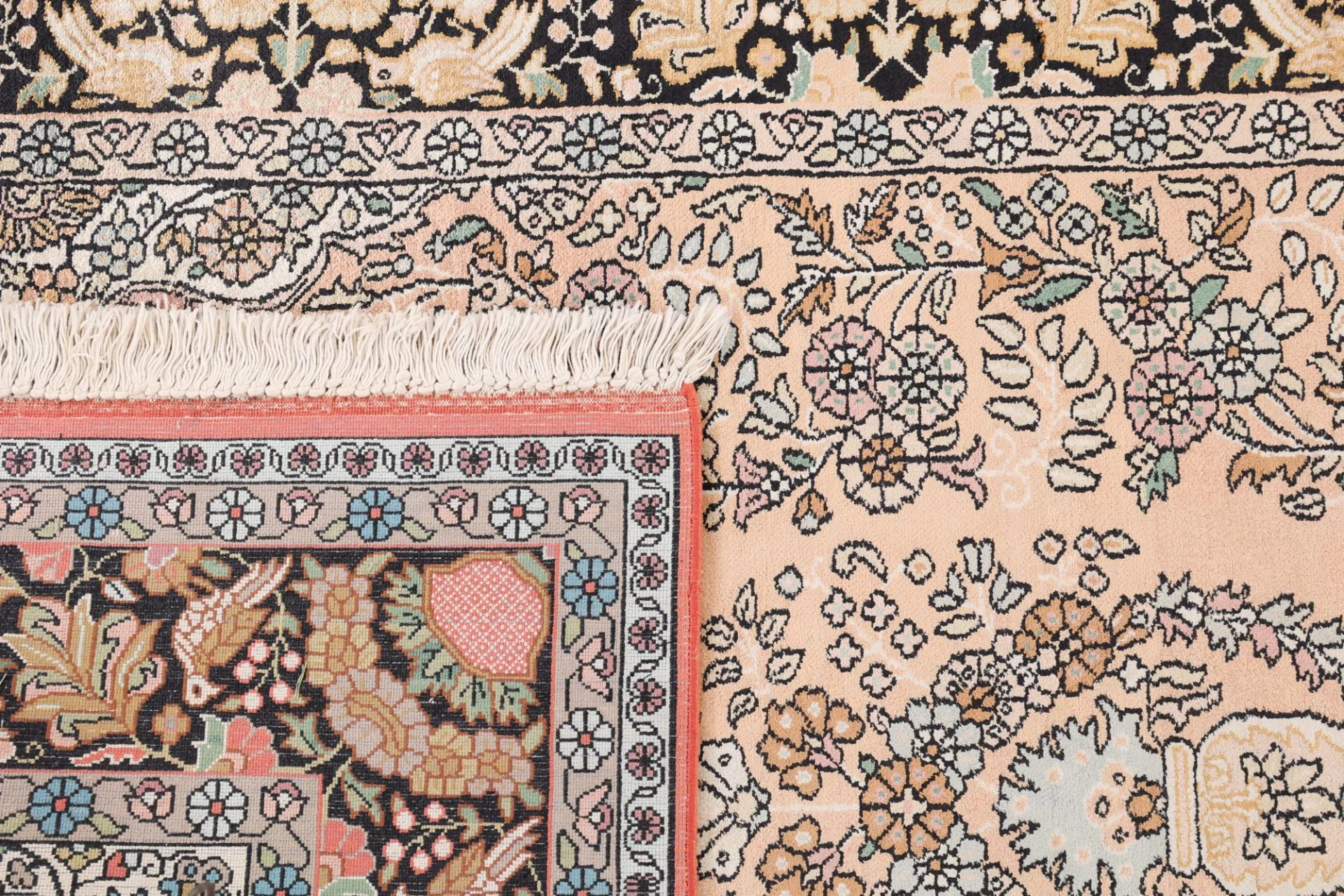 Hand-Knotted Wool Indian Rug, 184 × 124 cm