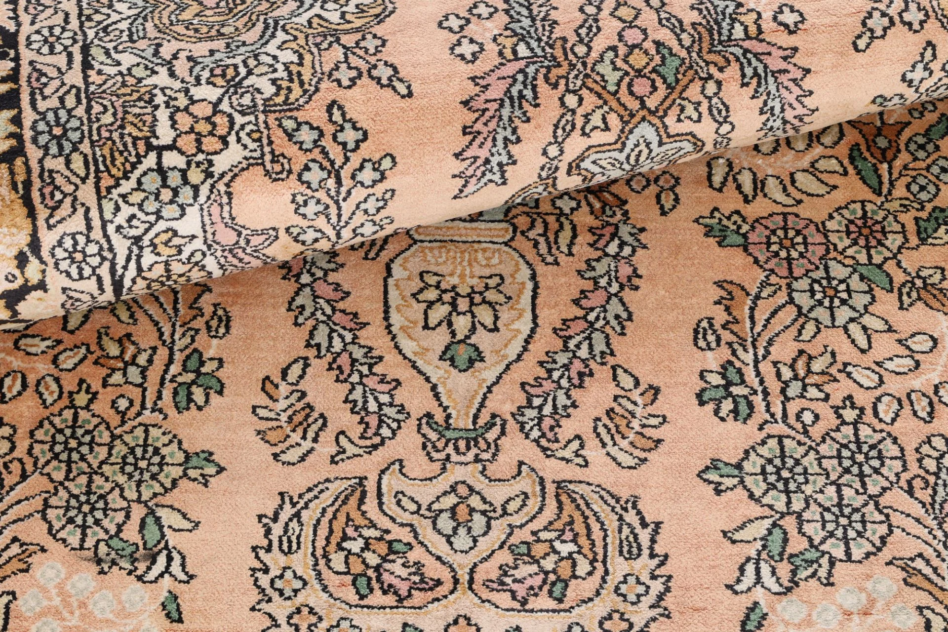 Hand-Knotted Wool Indian Rug, 184 × 124 cm