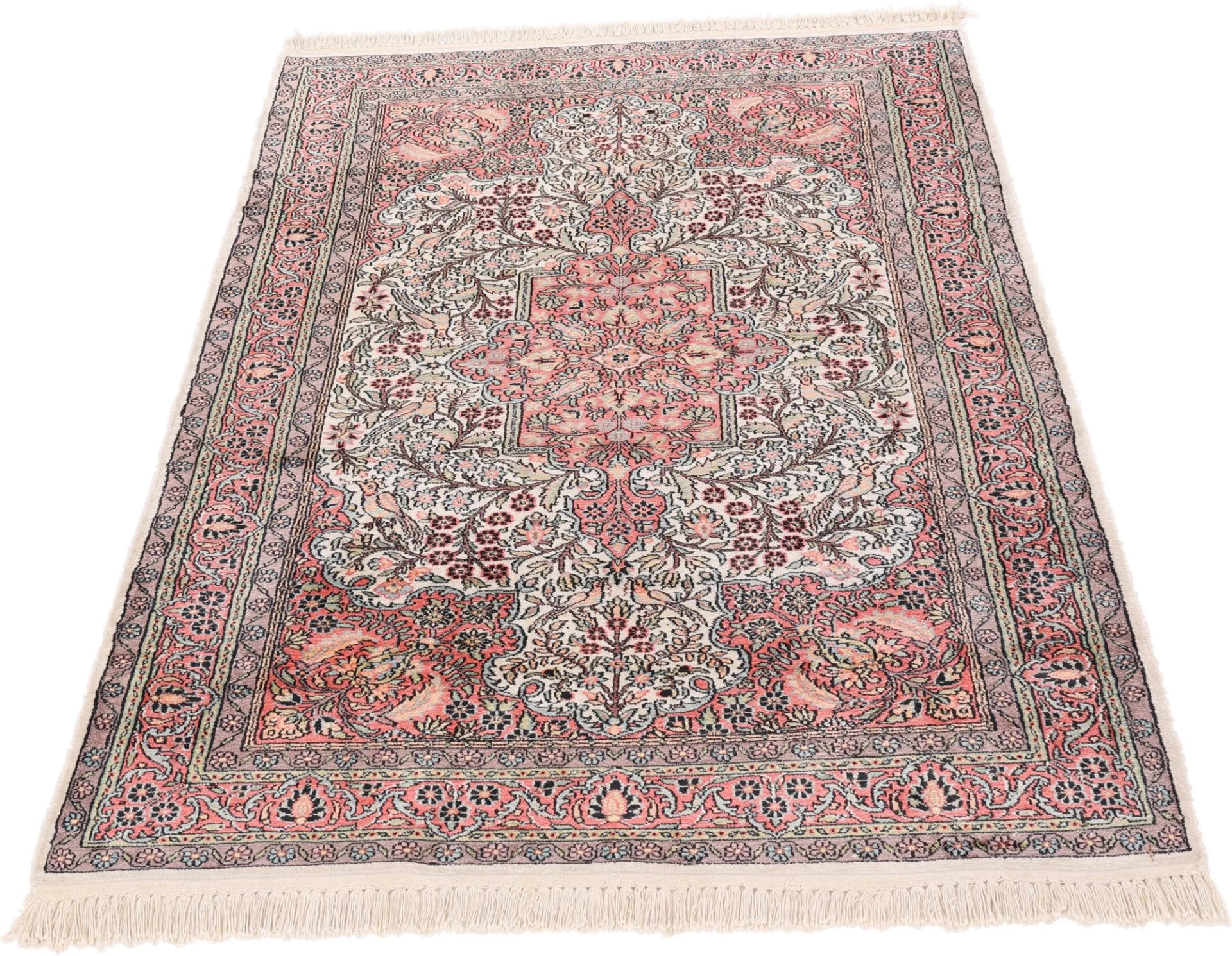 Indian Rug — hand-knotted, 184 × 124 cm, Wool