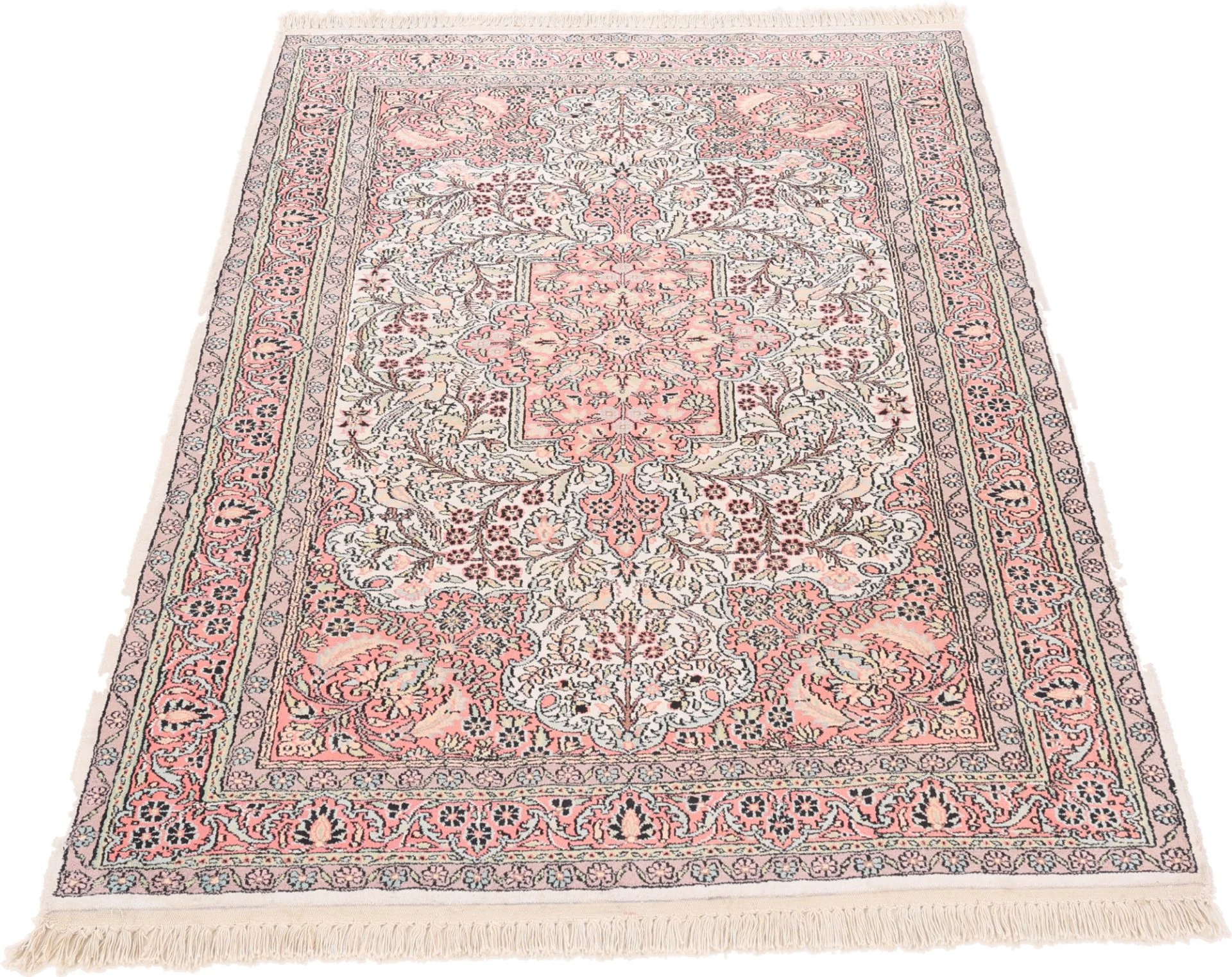 Indian Rug — hand-knotted, 184 × 124 cm, Wool