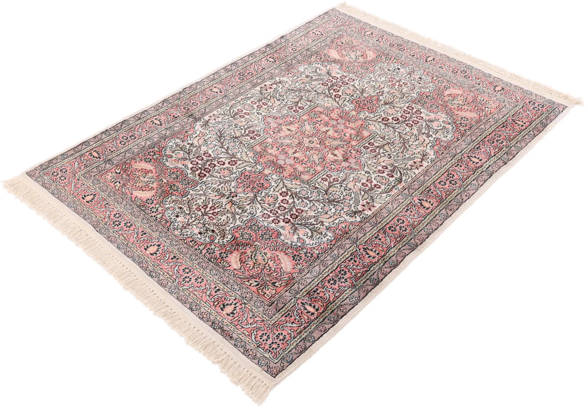 Indian Rug — hand-knotted, 184 × 124 cm, Wool