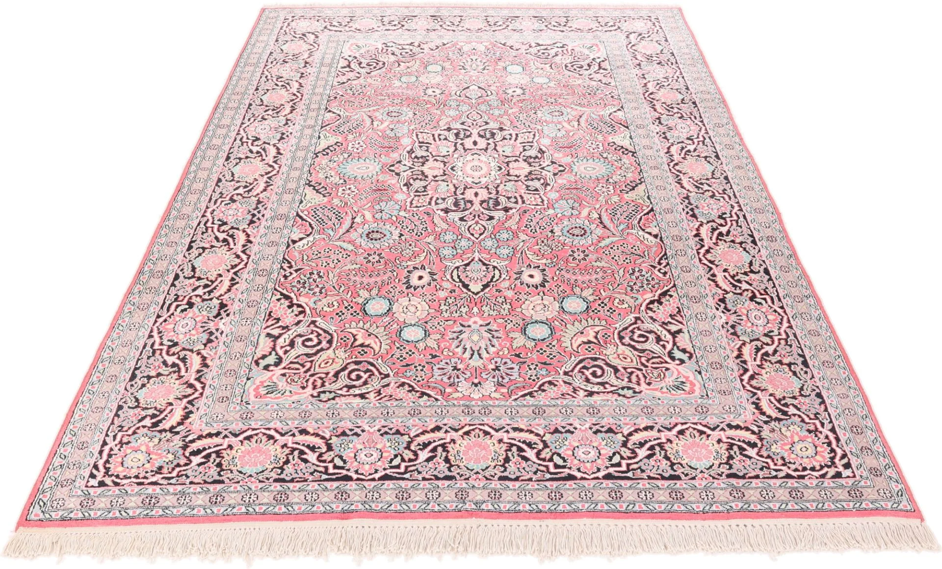 Indian Rug — hand-knotted, 277 × 184 cm, Wool