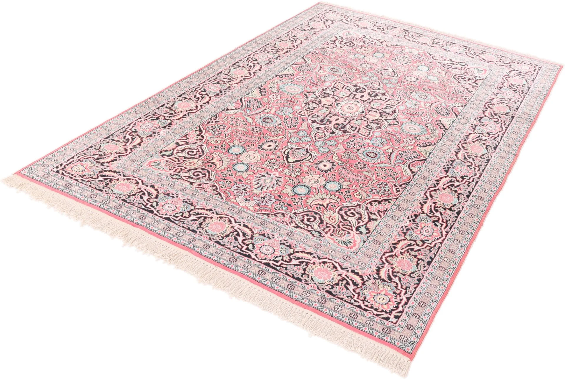 Indian Rug — hand-knotted, 277 × 184 cm, Wool
