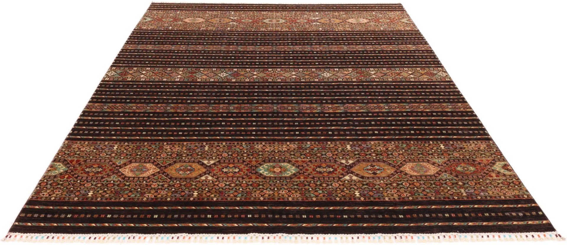 Samarkand Afghan Rug — hand-knotted, 249 × 311 cm, Wool