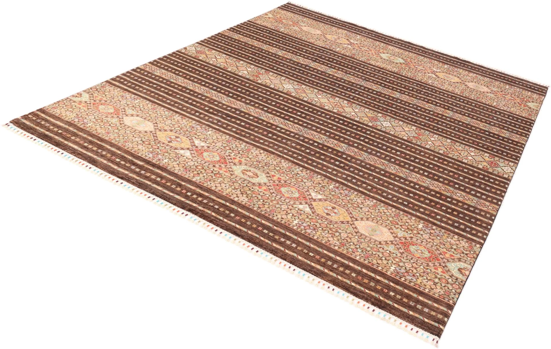 Samarkand Afghan Rug — hand-knotted, 249 × 311 cm, Wool