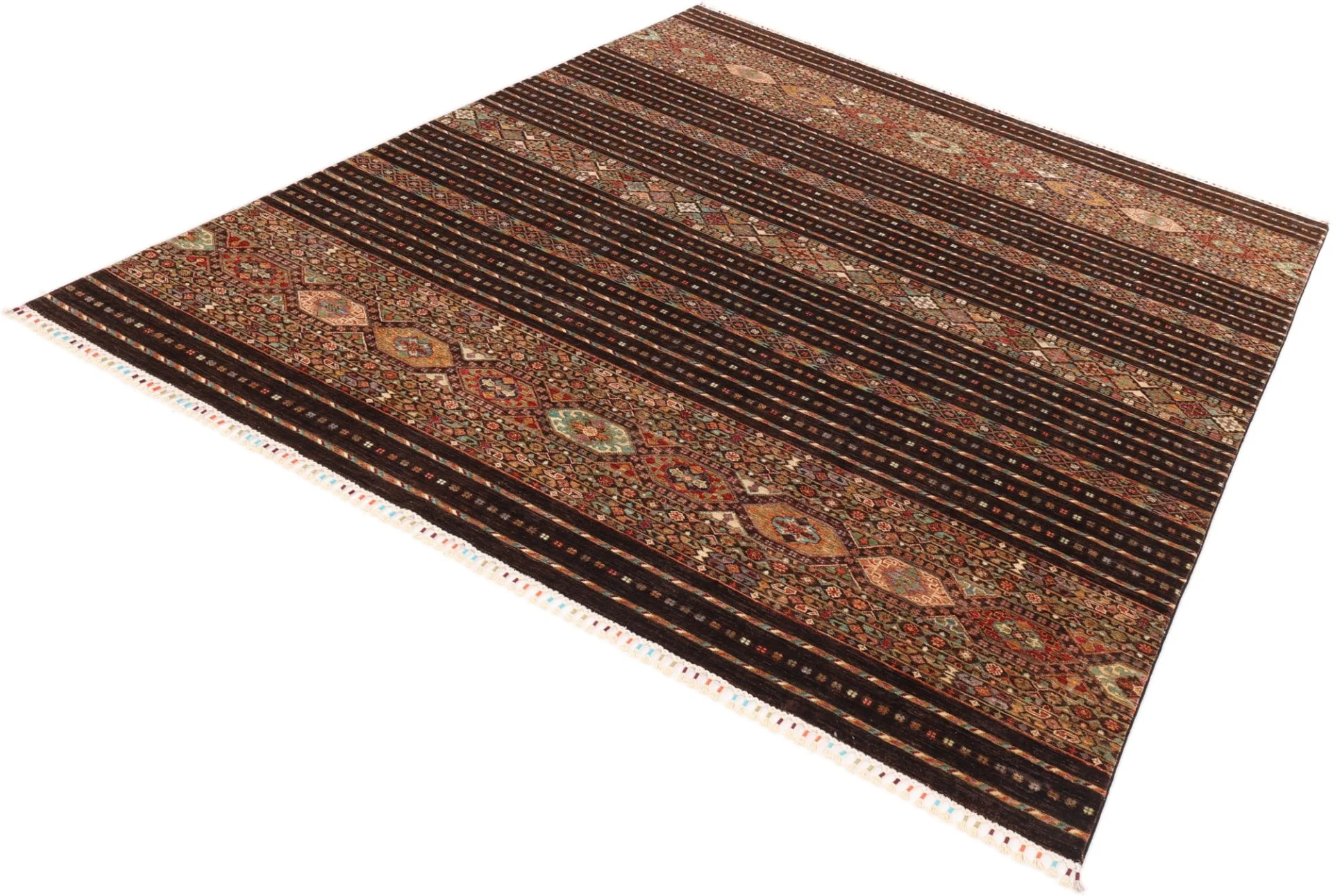 Samarkand Afghan Rug — hand-knotted, 249 × 311 cm, Wool