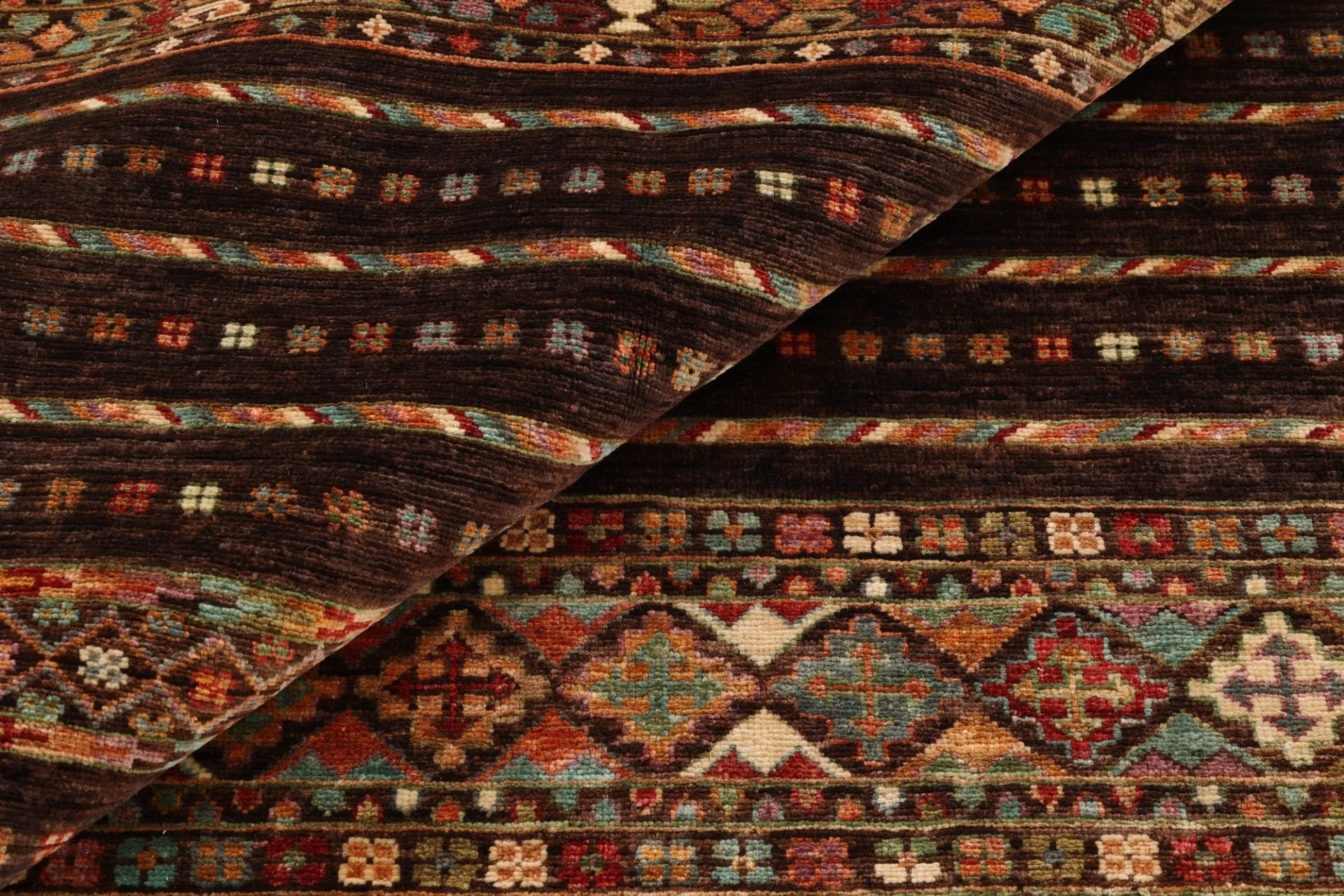 Samarkand Afghan Rug — hand-knotted, 249 × 311 cm, Wool