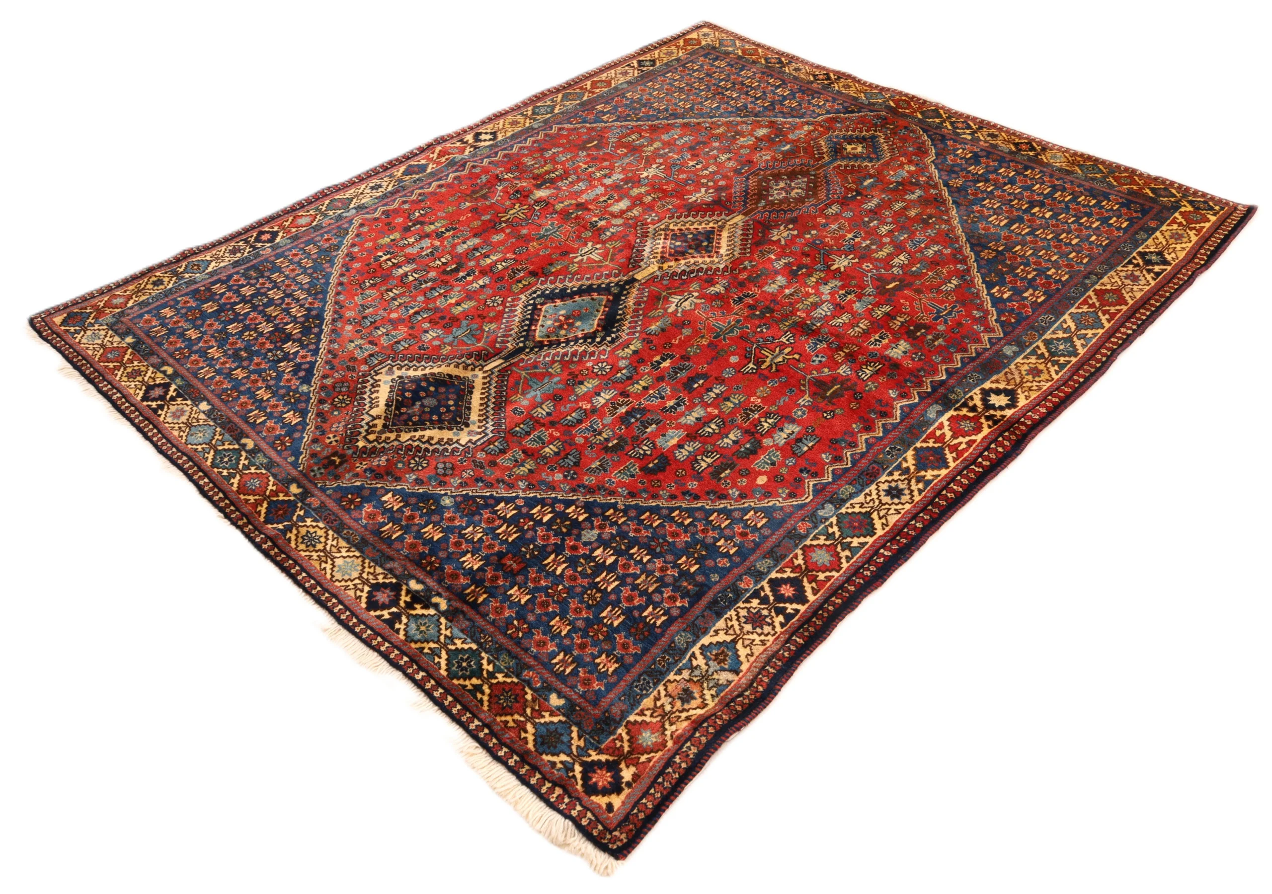 Hand-Knotted Wool Persian Rug, 233 × 182 cm