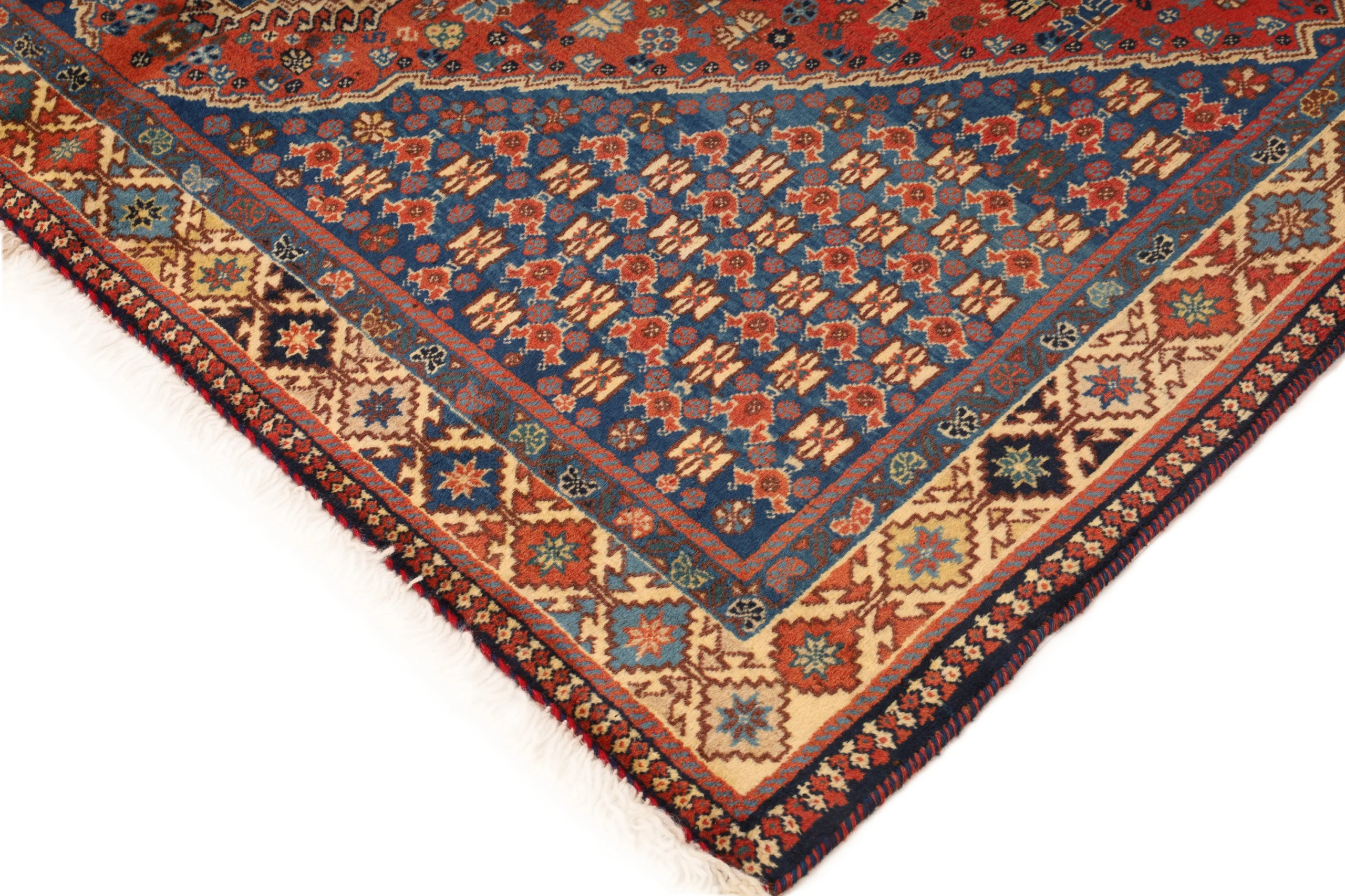 Hand-Knotted Wool Persian Rug, 233 × 182 cm