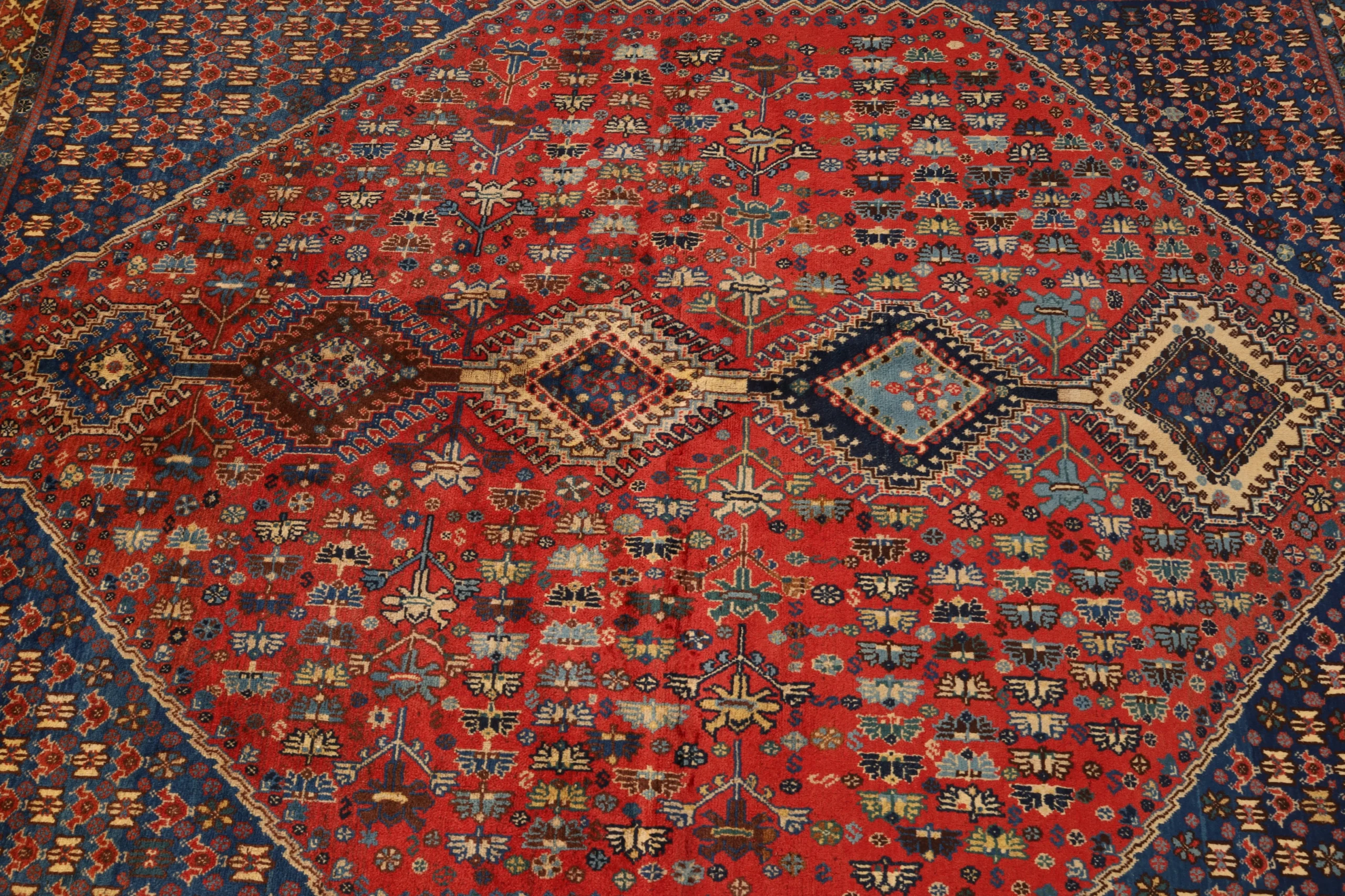 Hand-Knotted Wool Persian Rug, 233 × 182 cm