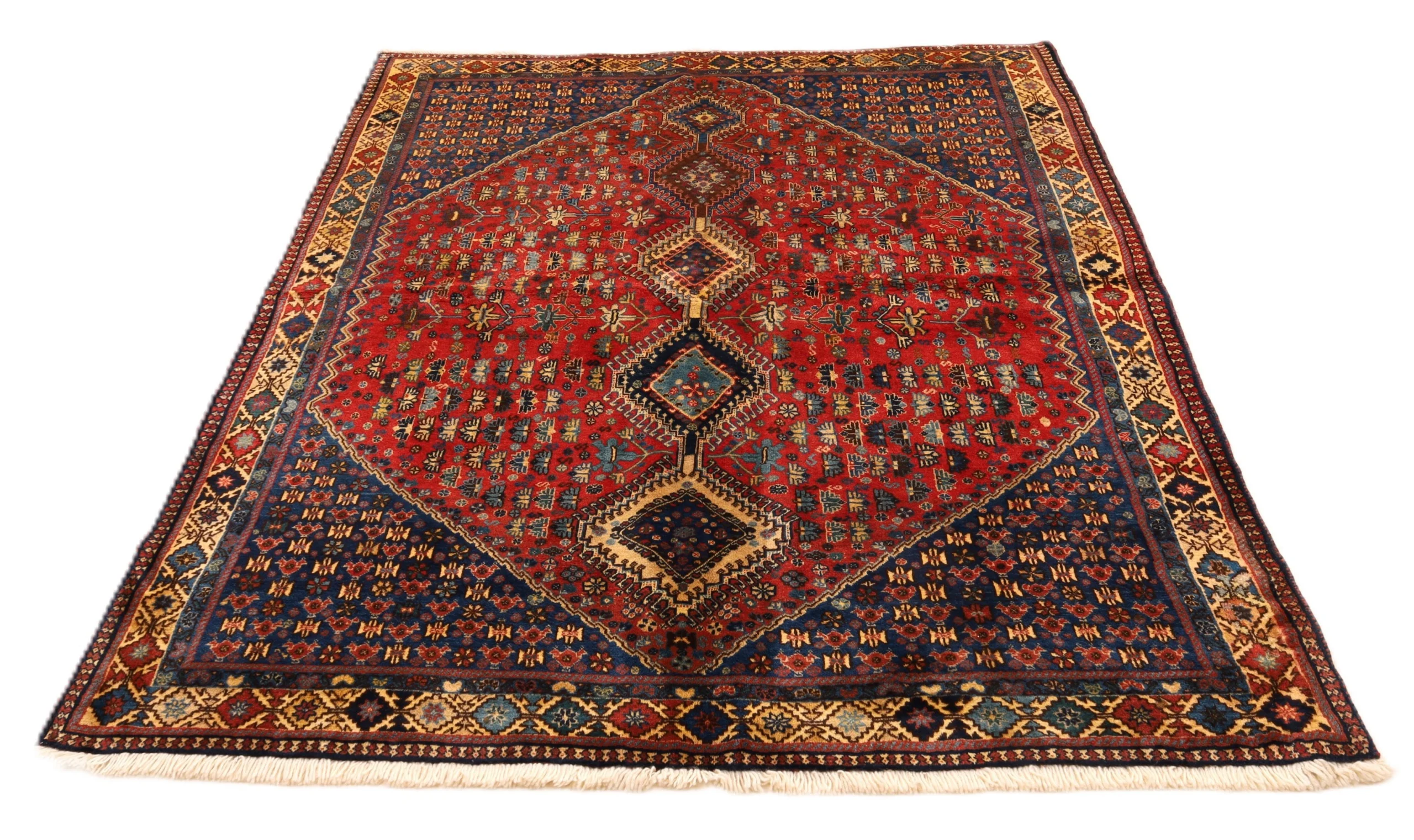 Hand-Knotted Wool Persian Rug, 233 × 182 cm