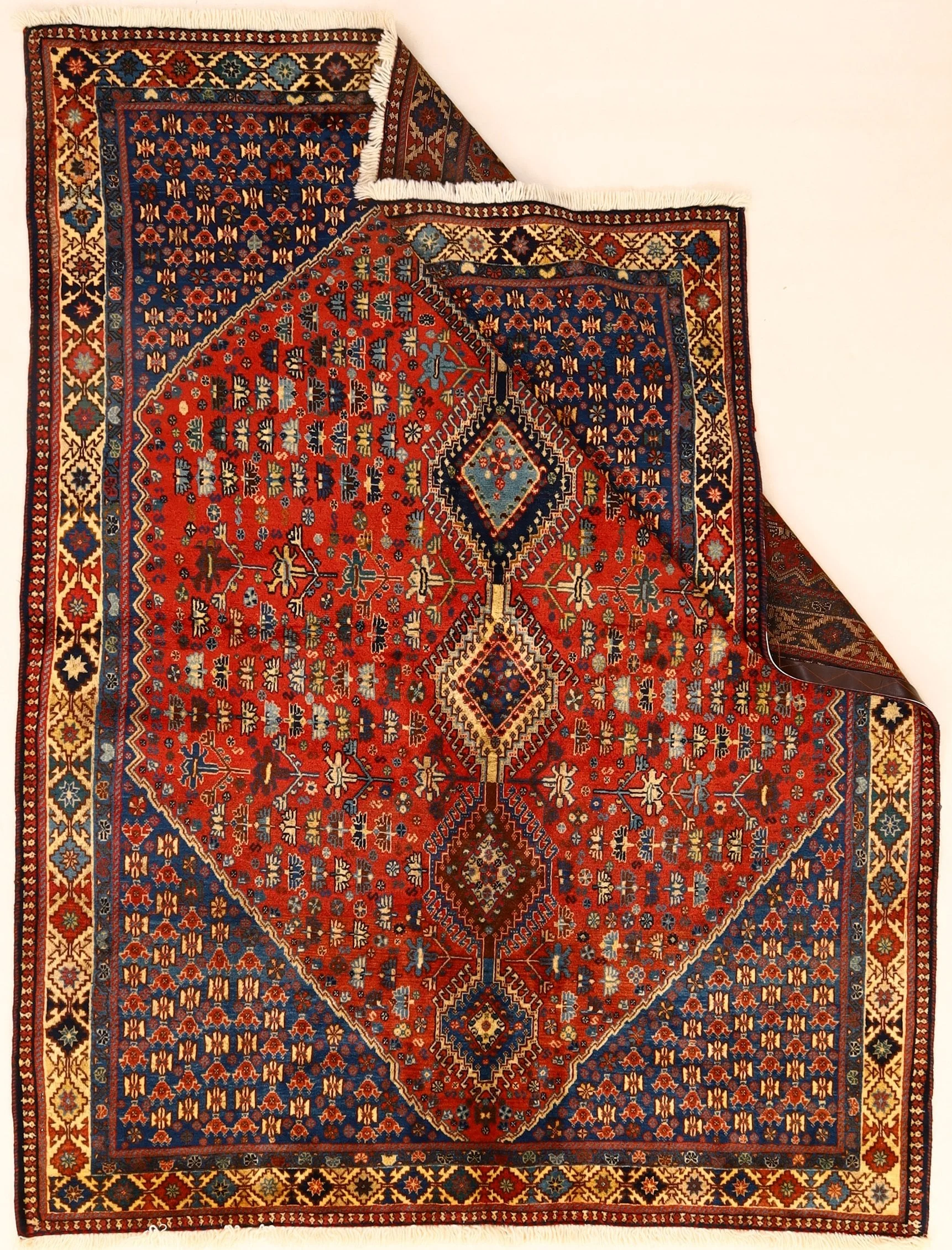 Hand-Knotted Wool Persian Rug, 233 × 182 cm