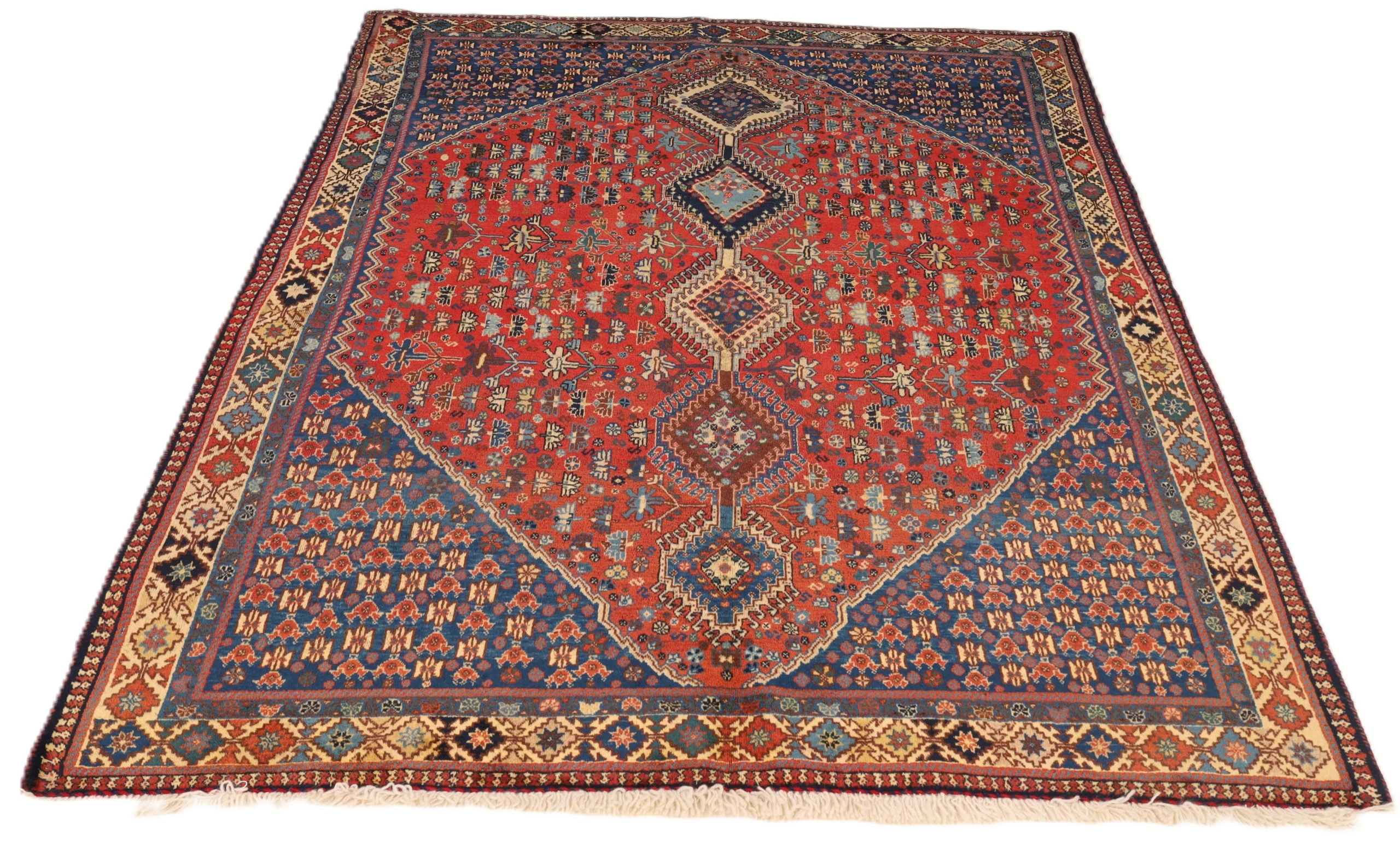 Hand-Knotted Wool Persian Rug, 233 × 182 cm