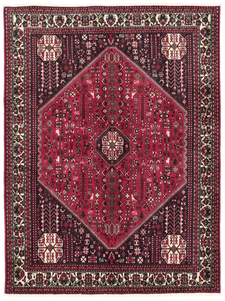 Hand-Knotted Wool Persian Rug, 150 × 195 cm