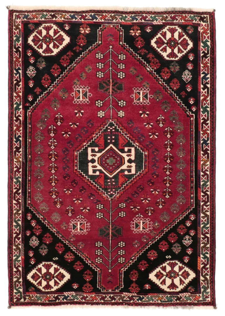 Hand-Knotted Wool Qashqai Persian Rug, 120 × 170 cm