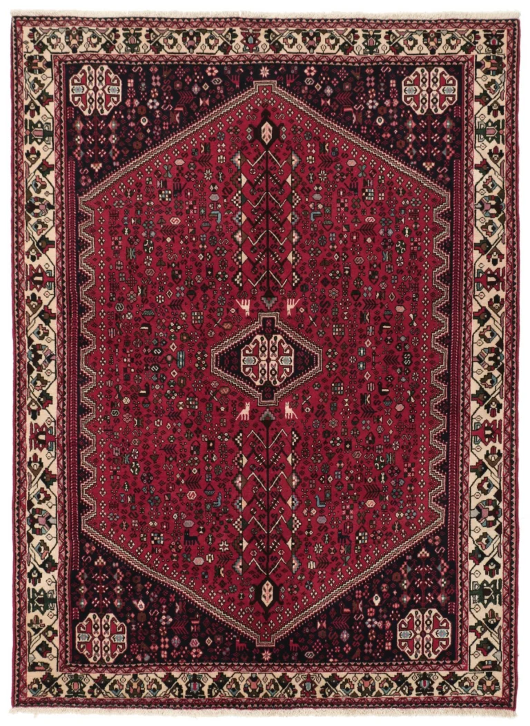 Hand-Knotted Wool Persian Rug, 150 × 205 cm