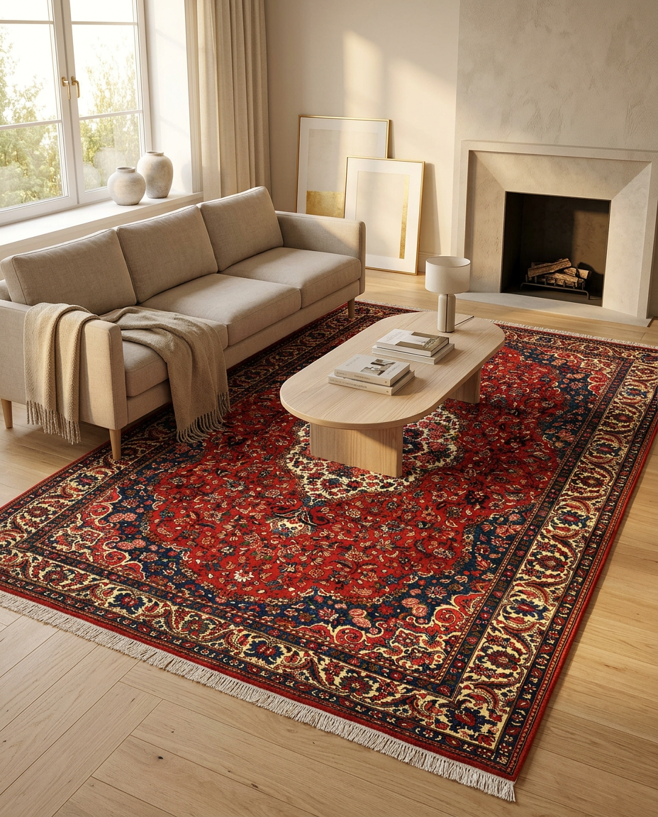 perserteppich-bakhtiari-303-x-203-cm-wolle-handgeknupft-4 Hand-Knotted Wool Bakhtiari Persian Rug, 303 × 203 cm