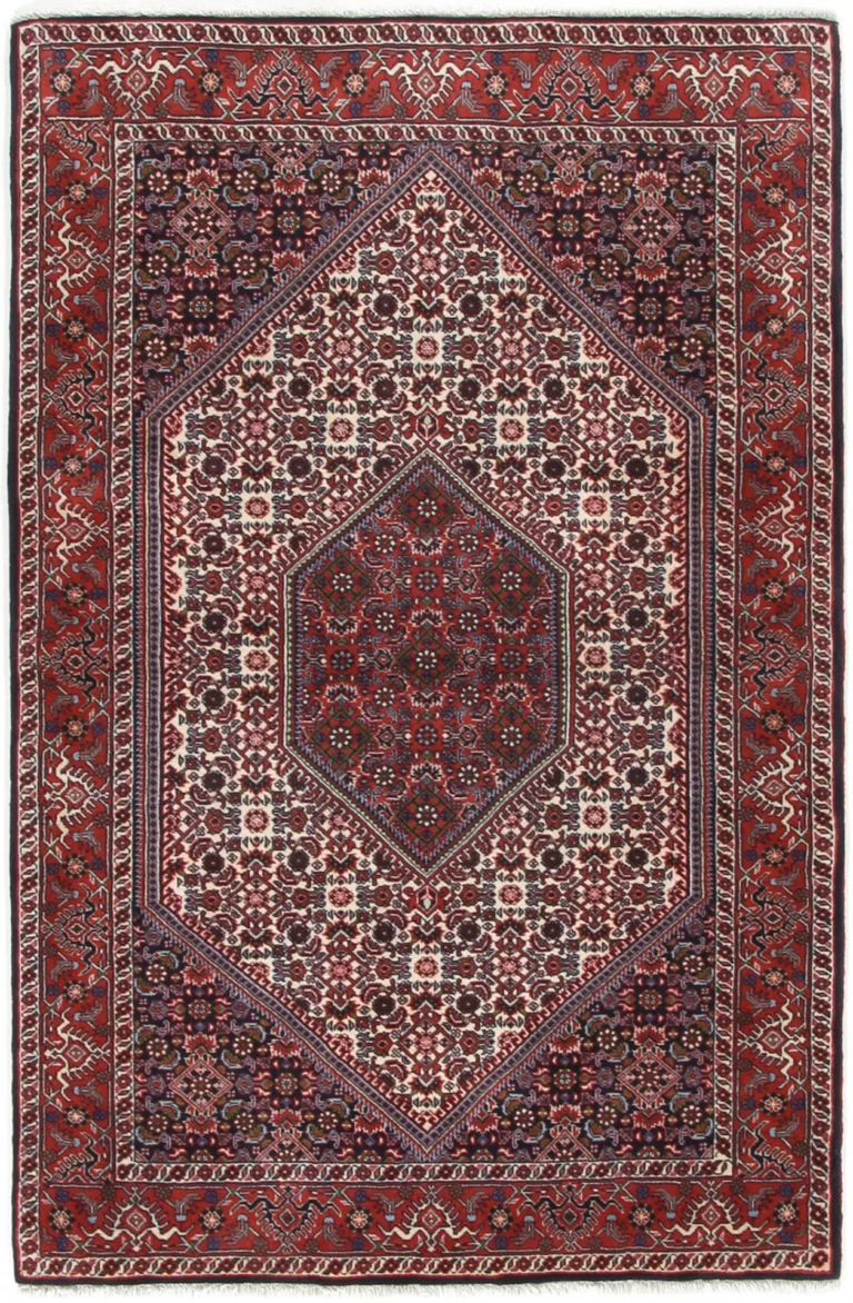 Hand-Knotted Wool Bijar Persian Rug, 117 × 182 cm