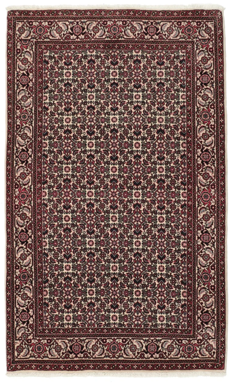 Hand-Knotted Wool Bijar Persian Rug, 112 × 186 cm