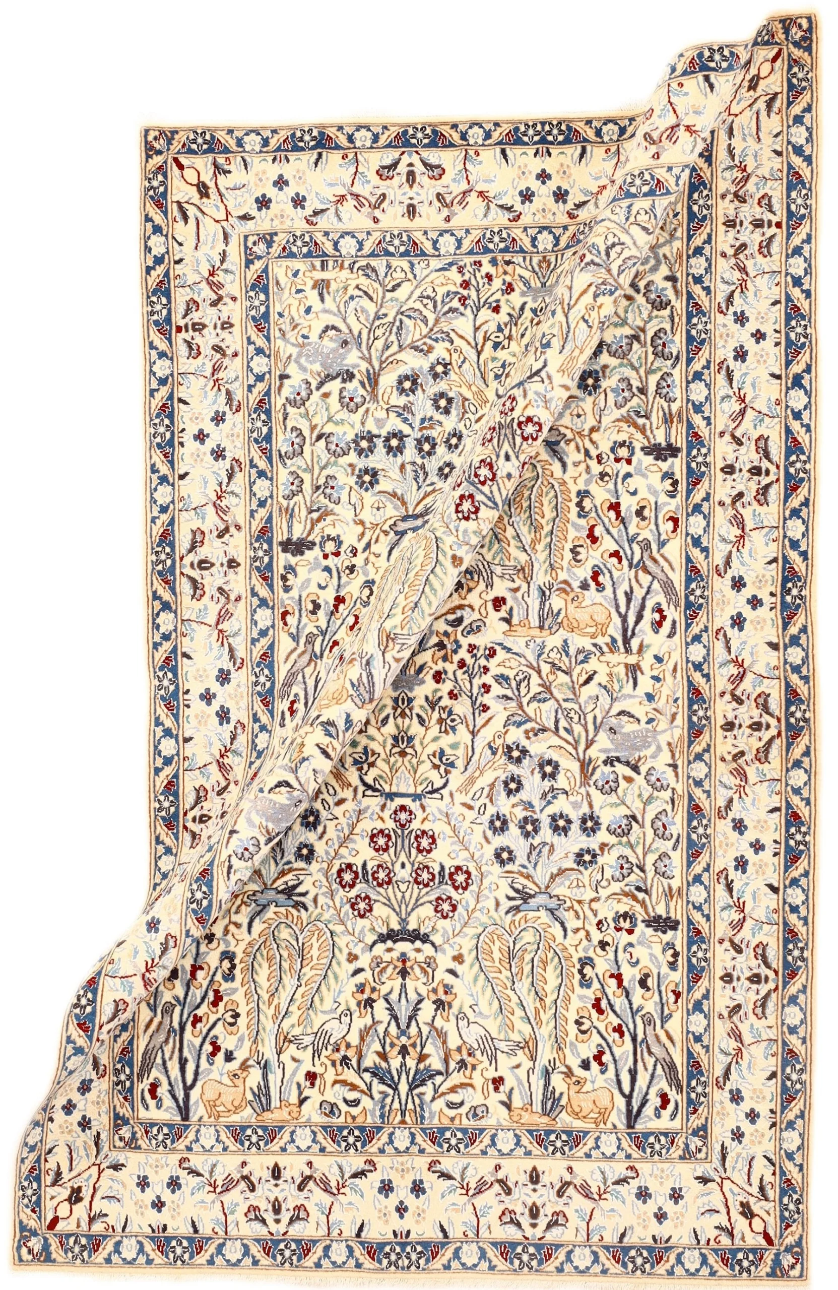 Nain Persian Rug 196 × 128 cm, Wool, hand-knotted