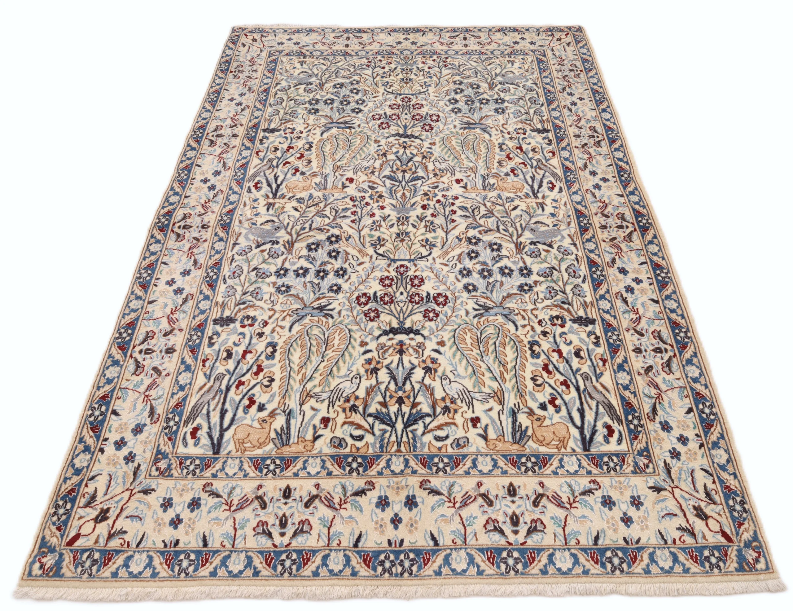 Nain Persian Rug 196 × 128 cm, Wool, hand-knotted