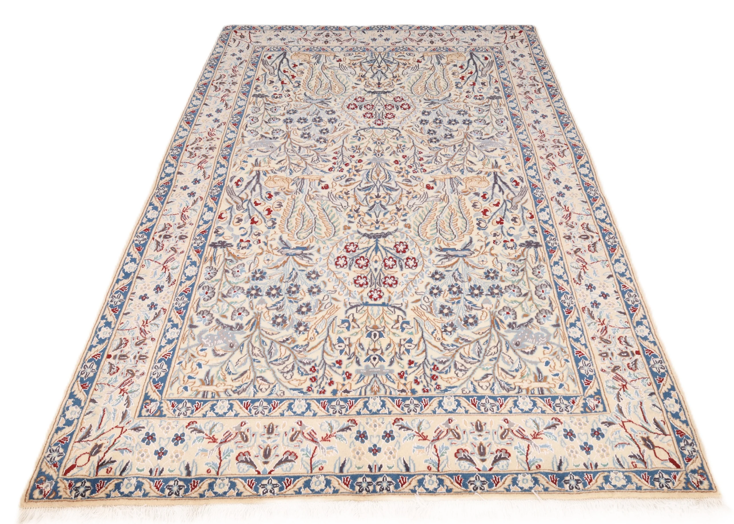 Nain Persian Rug 196 × 128 cm, Wool, hand-knotted
