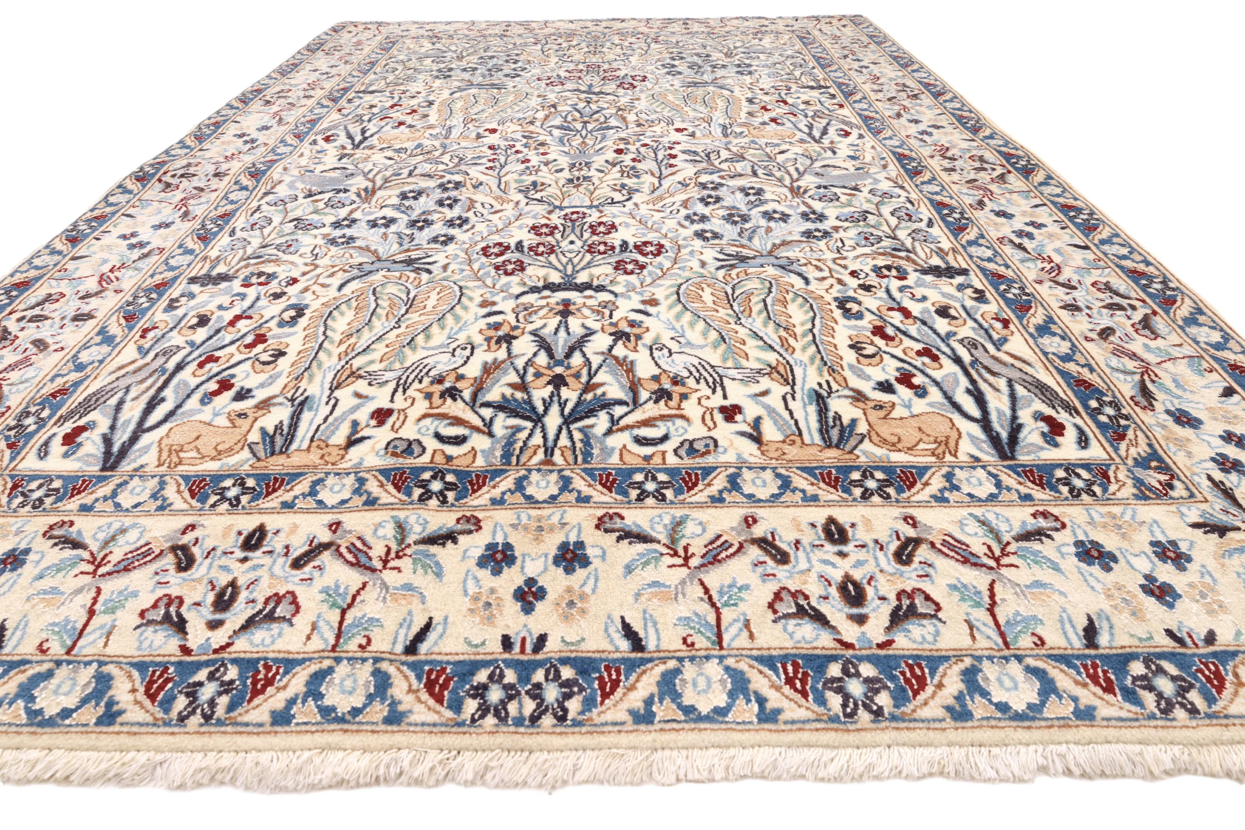 Nain Persian Rug 196 × 128 cm, Wool, hand-knotted