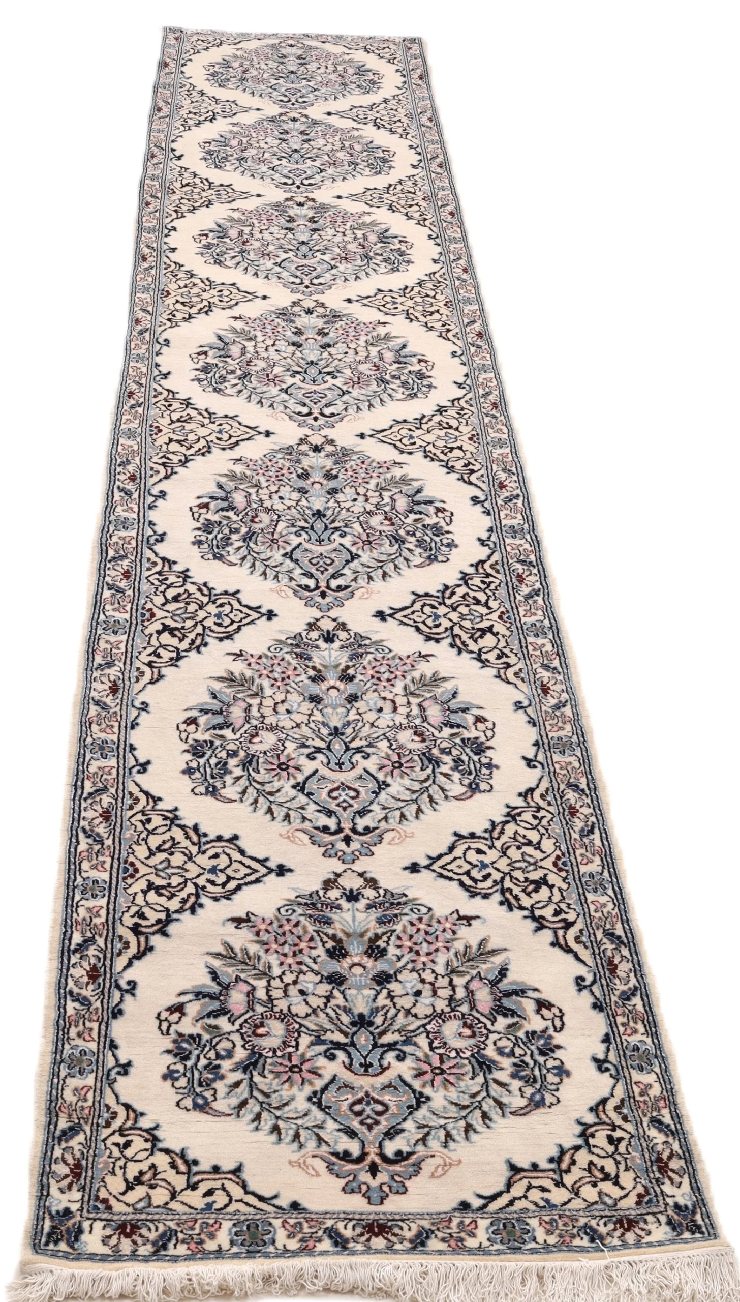 perserteppich-nain-395-x-72-cm-wolle-handgeknupft-laufer-33-scaled Hand-Knotted Wool Nain Persian Rug, 395 × 72 cm
