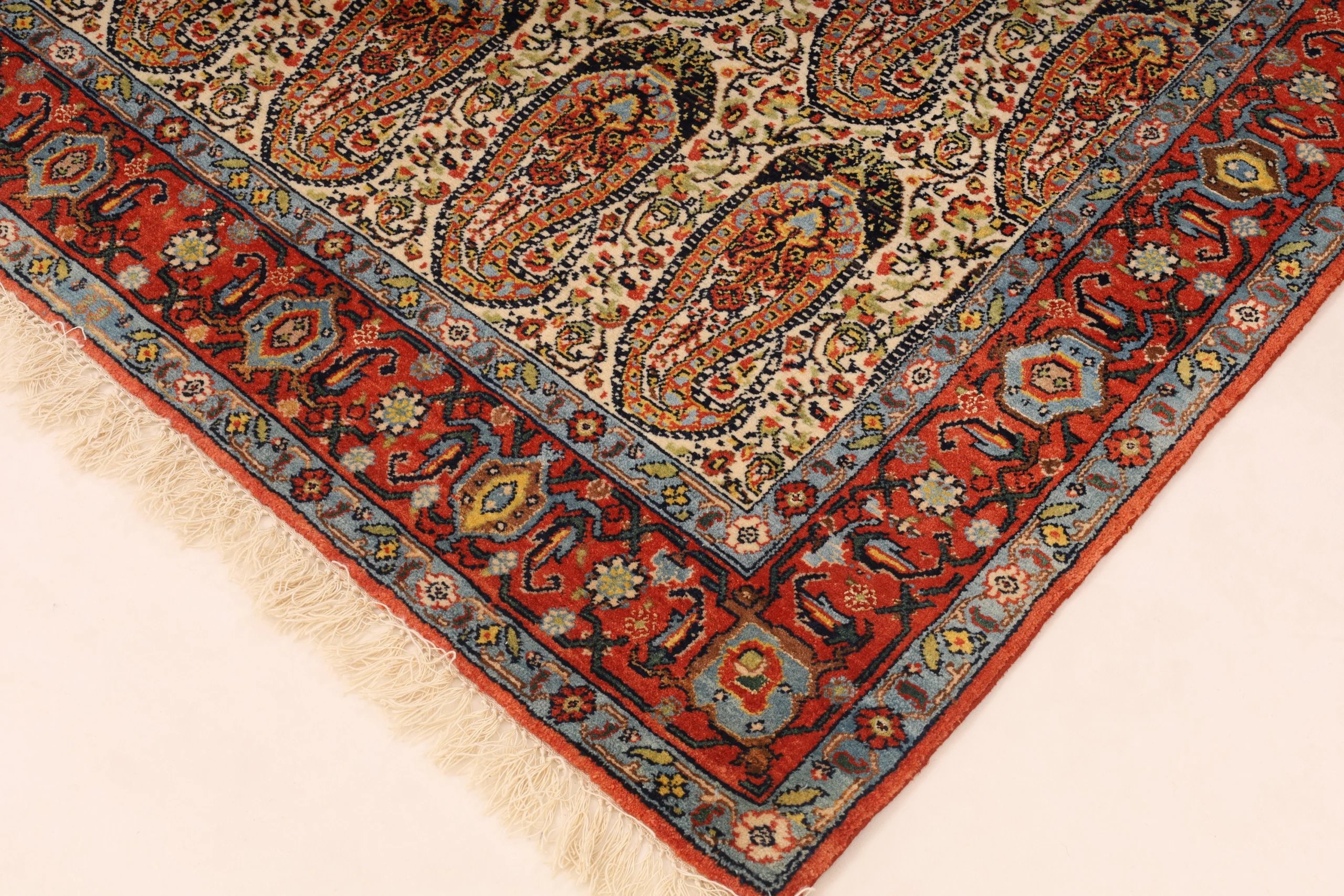 Hand-Knotted Wool & Silk Senneh Persian Rug, 176 × 117 cm