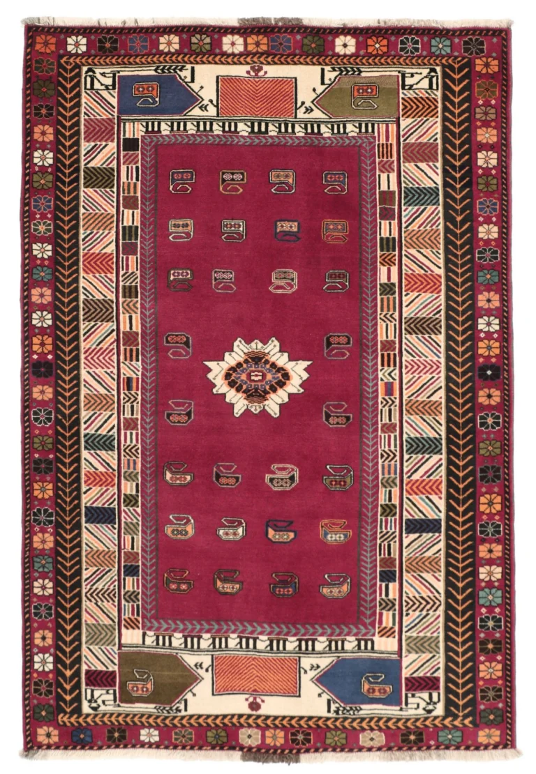 Qashqai Persian Rug — hand-knotted, 122 × 180 cm, Wool