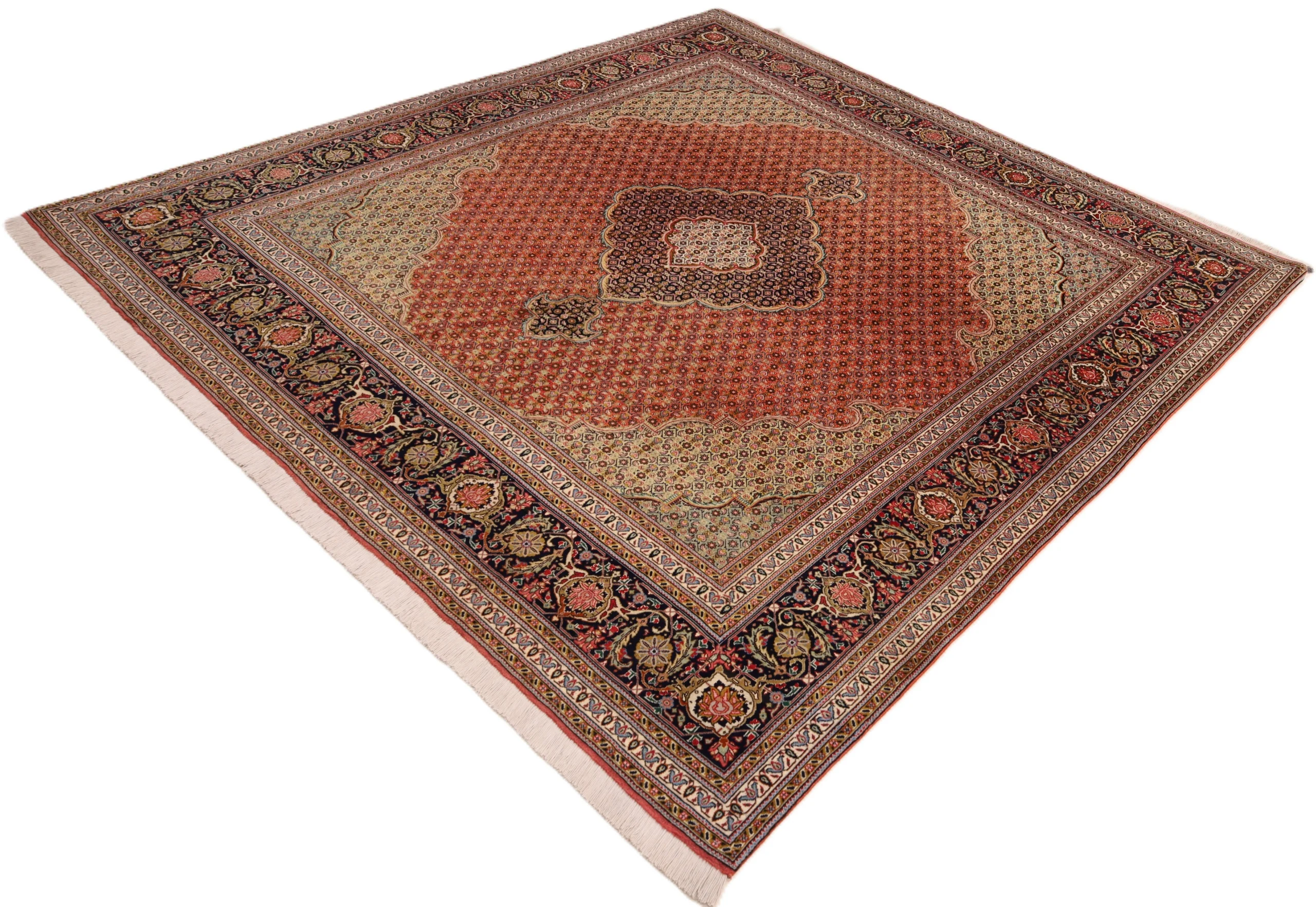 Tabriz Persian Rug — hand-knotted, 211 × 194 cm, Wool