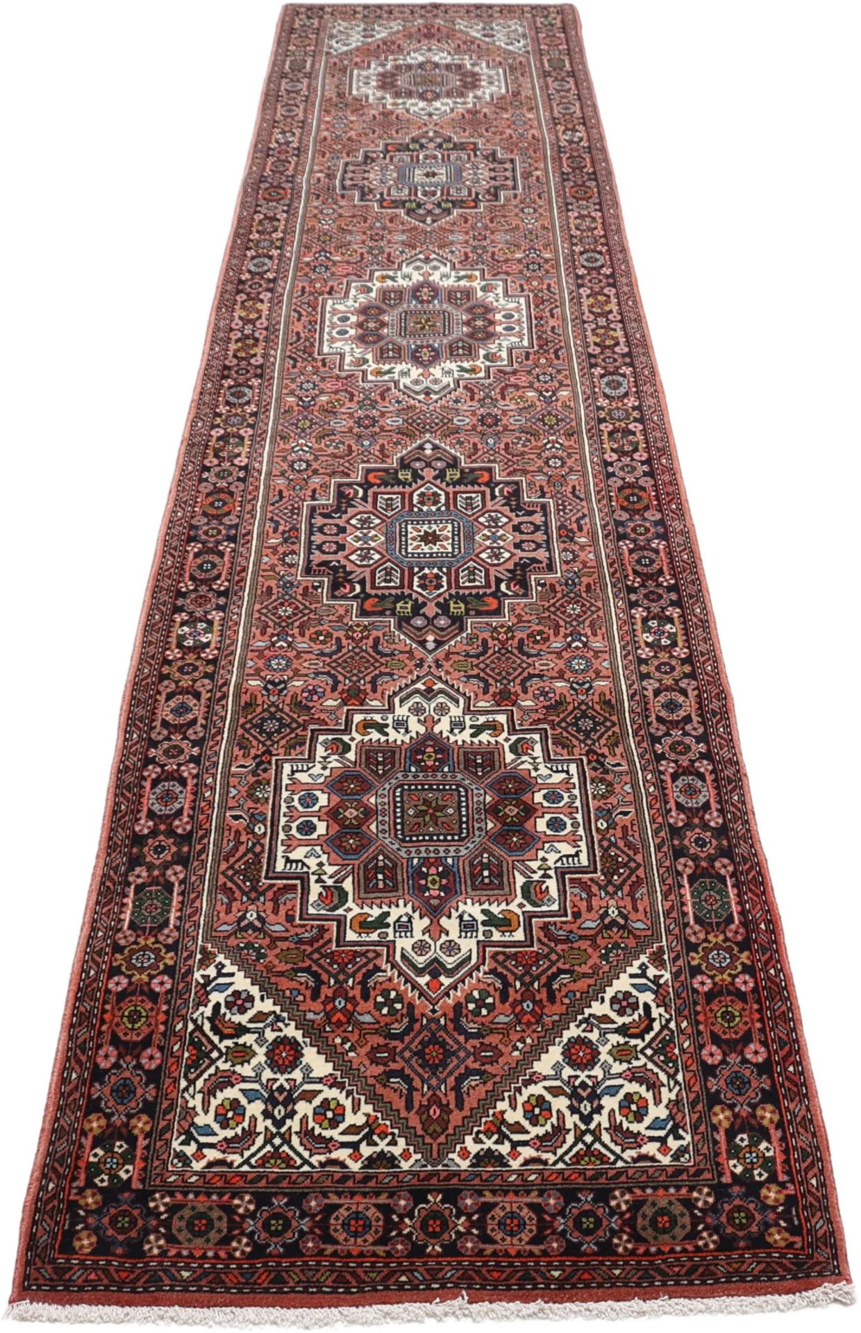 Hand-Knotted Wool Persian Rug, 80 × 410 cm