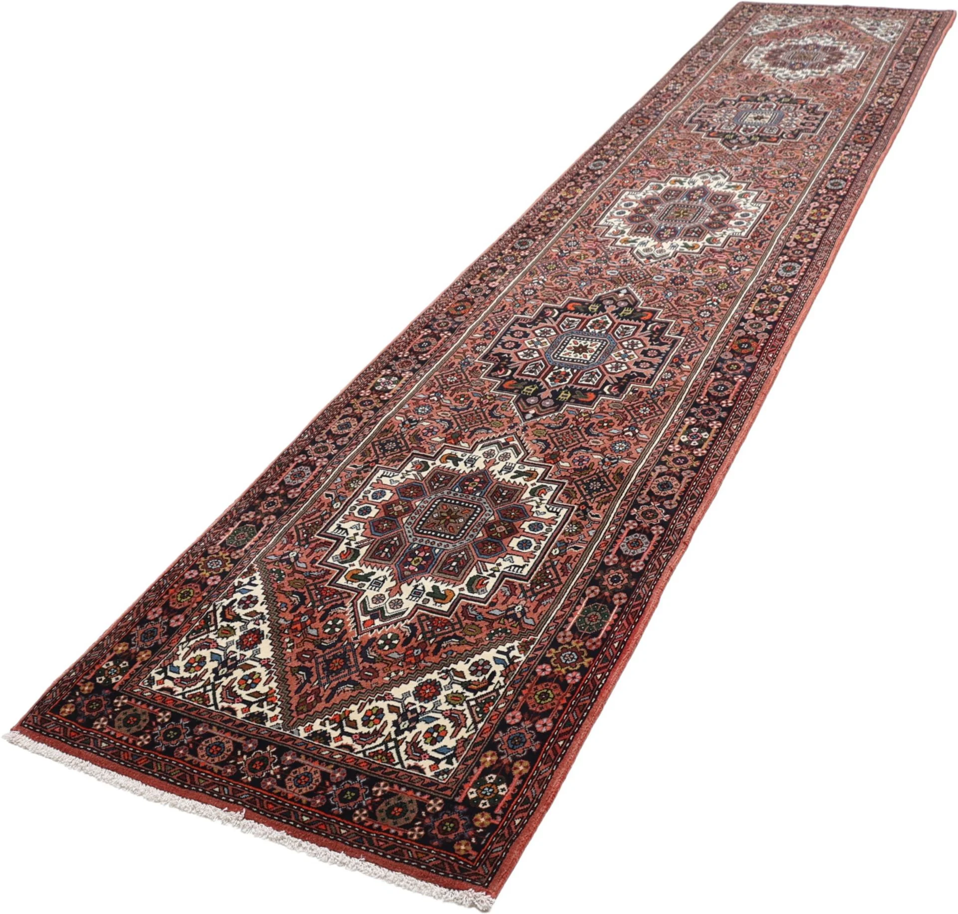 Hand-Knotted Wool Persian Rug, 80 × 410 cm