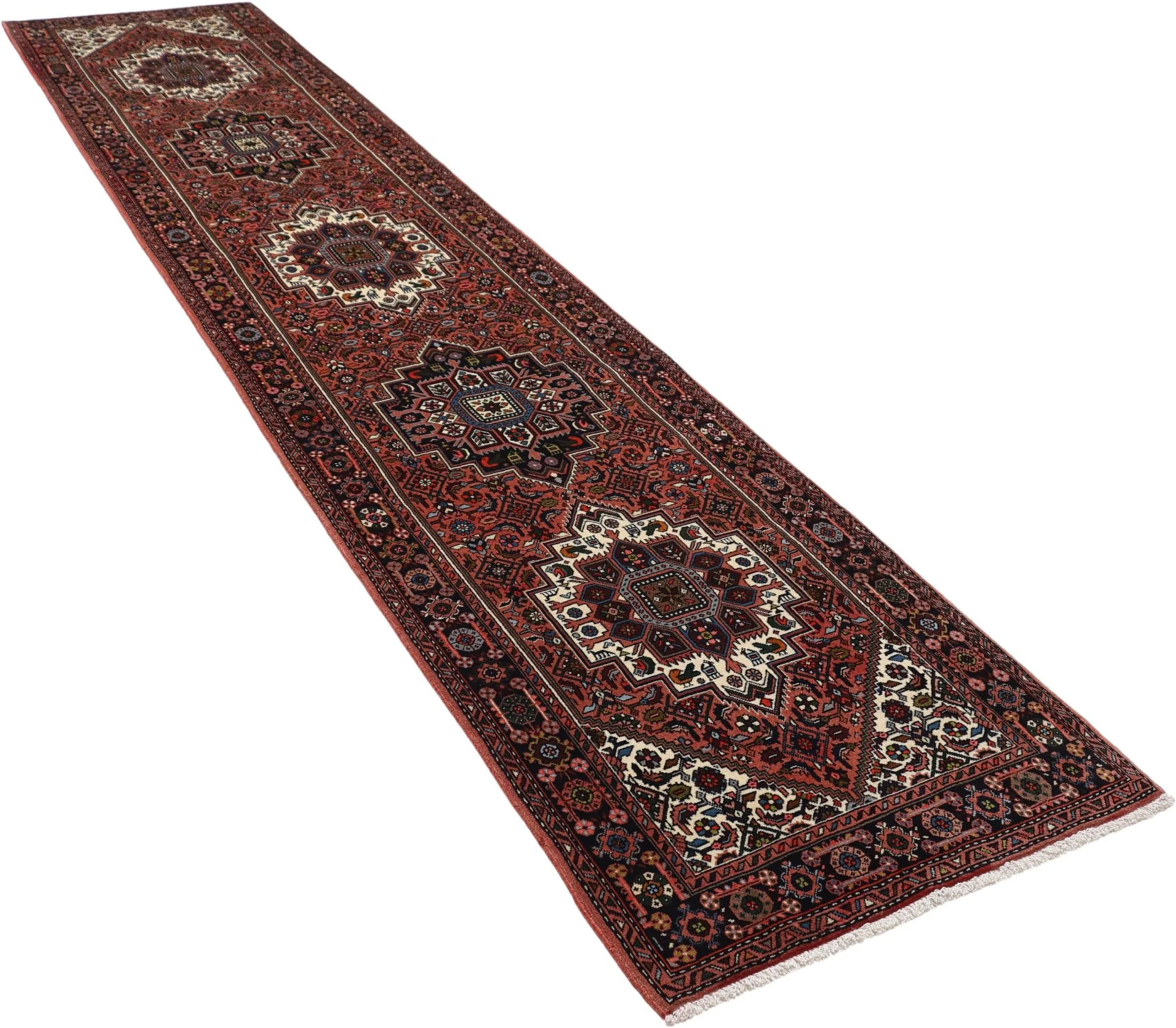 Hand-Knotted Wool Persian Rug, 80 × 410 cm