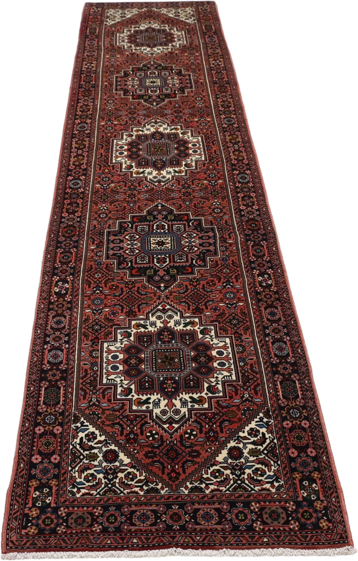 Hand-Knotted Wool Persian Rug, 80 × 410 cm
