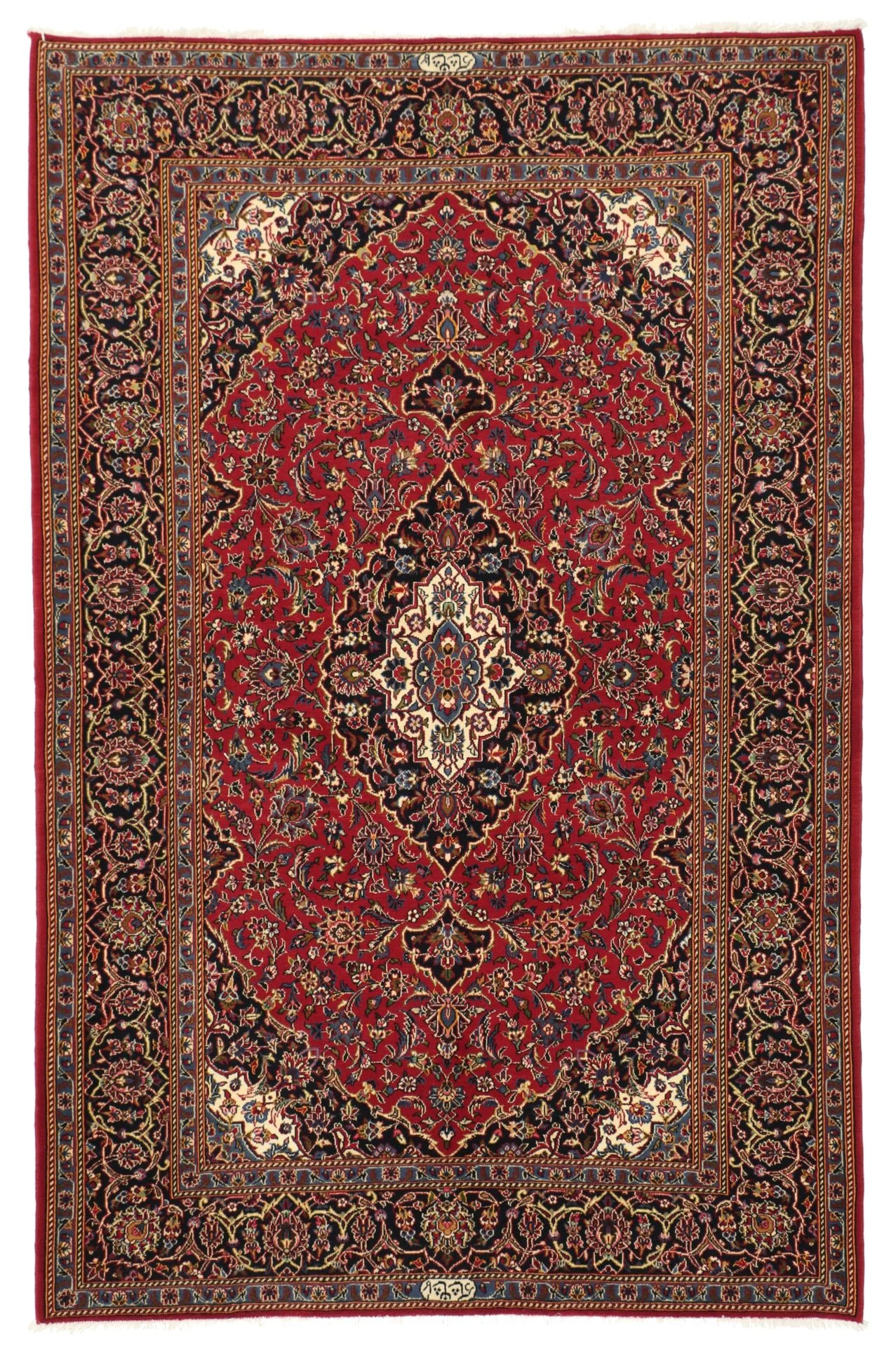 perserteppich-kashan-148-x-223-cm-schurwolle-handgeknupft-beige Kashan Persian Rug 148 × 223 cm, Wool, hand-knotted
