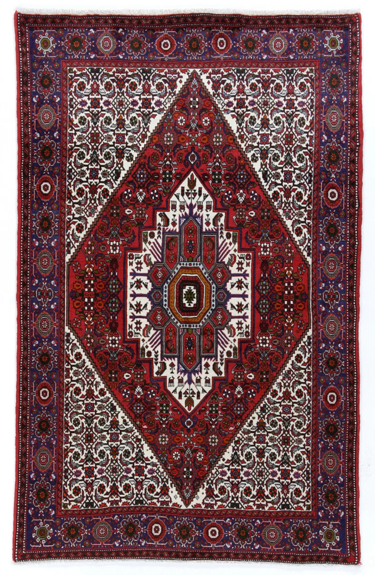 Hand-Knotted Wool Persian Rug, 122 × 195 cm
