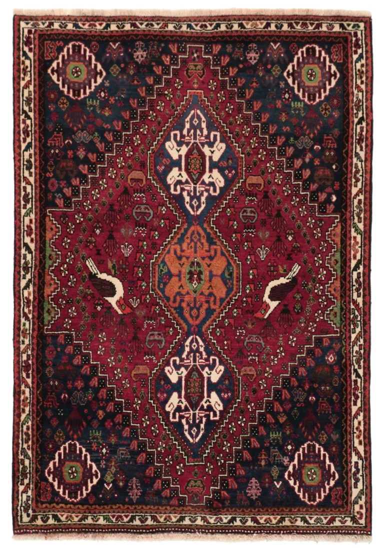 Qashqai Persian Rug — hand-knotted, 122 × 176 cm, Wool