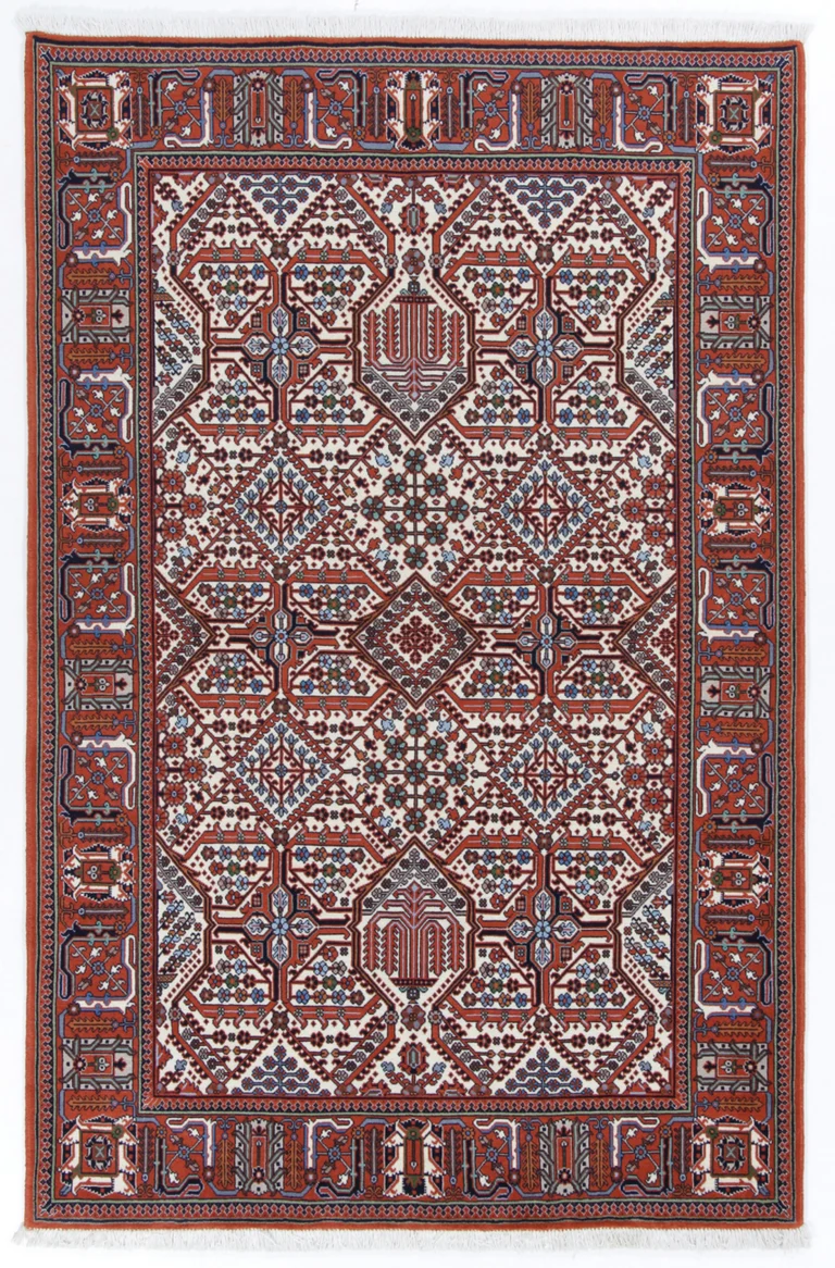 Hand-Knotted Wool Persian Rug, 138 × 212 cm
