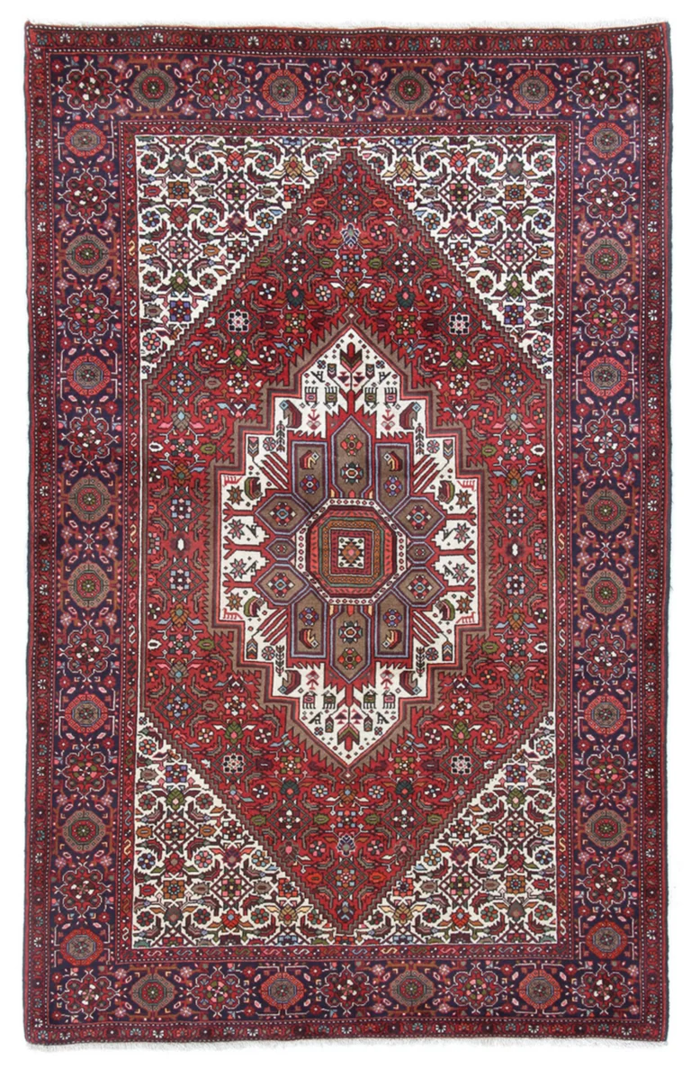 Hand-Knotted Wool Persian Rug, 130 × 205 cm