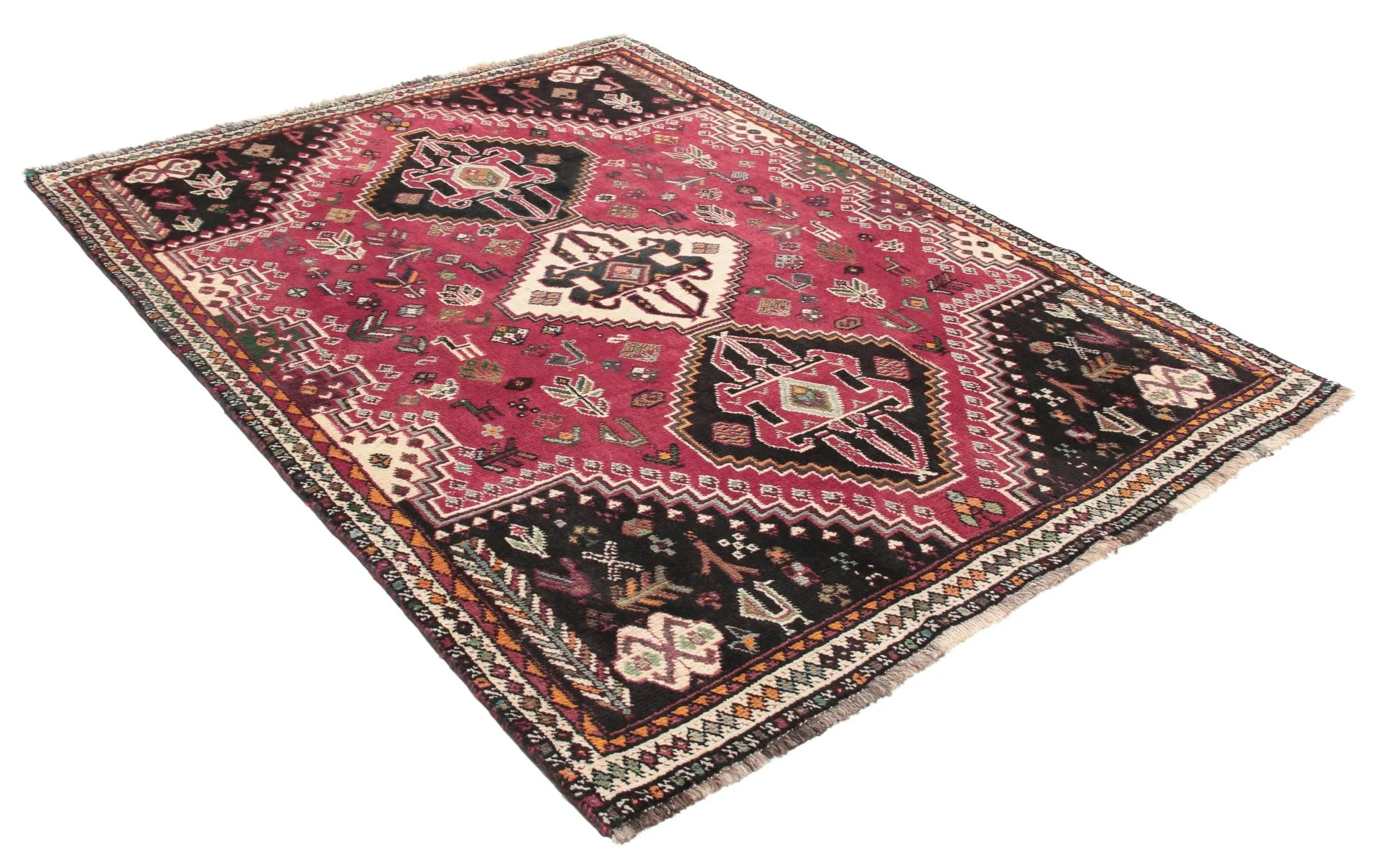 Qashqai Persian Rug 128 × 165 cm, Wool, hand-knotted