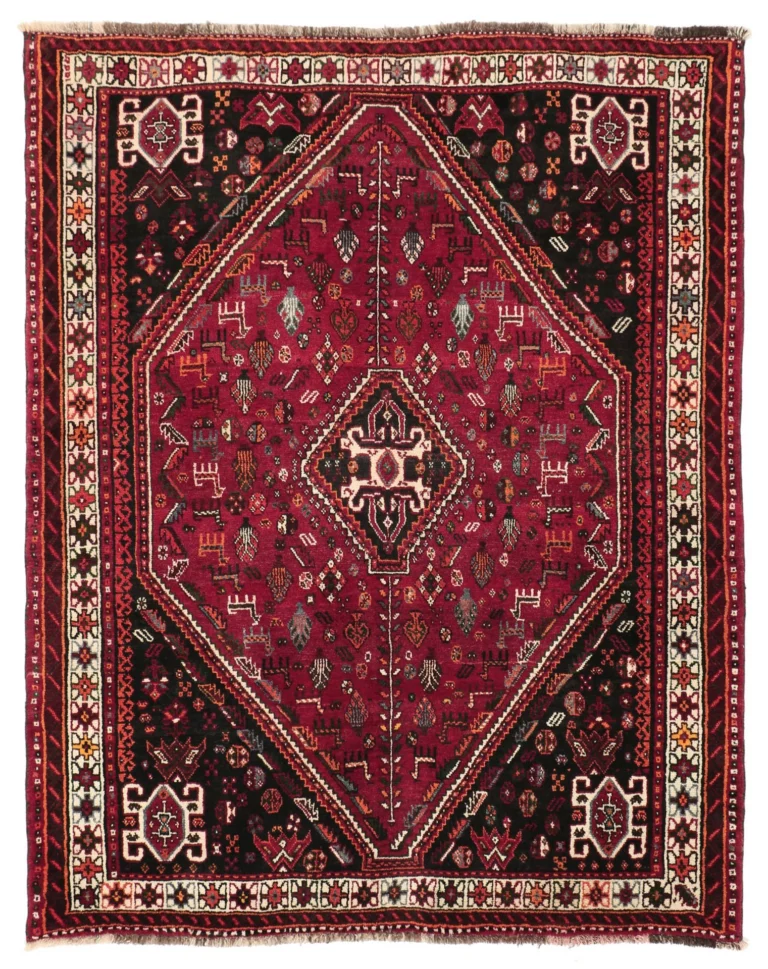 Qashqai Persian Rug — hand-knotted, 154 × 194 cm, Wool