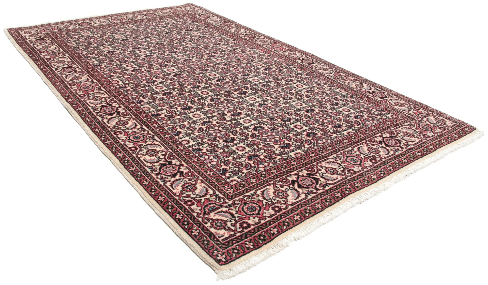 Hand-Knotted Wool Bijar Persian Rug, 112 × 186 cm