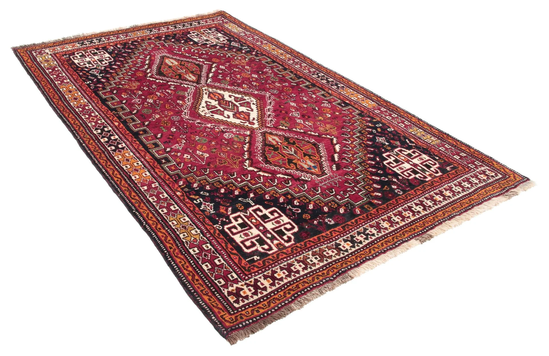 Qashqai Persian Rug — hand-knotted, 125 × 202 cm, Wool