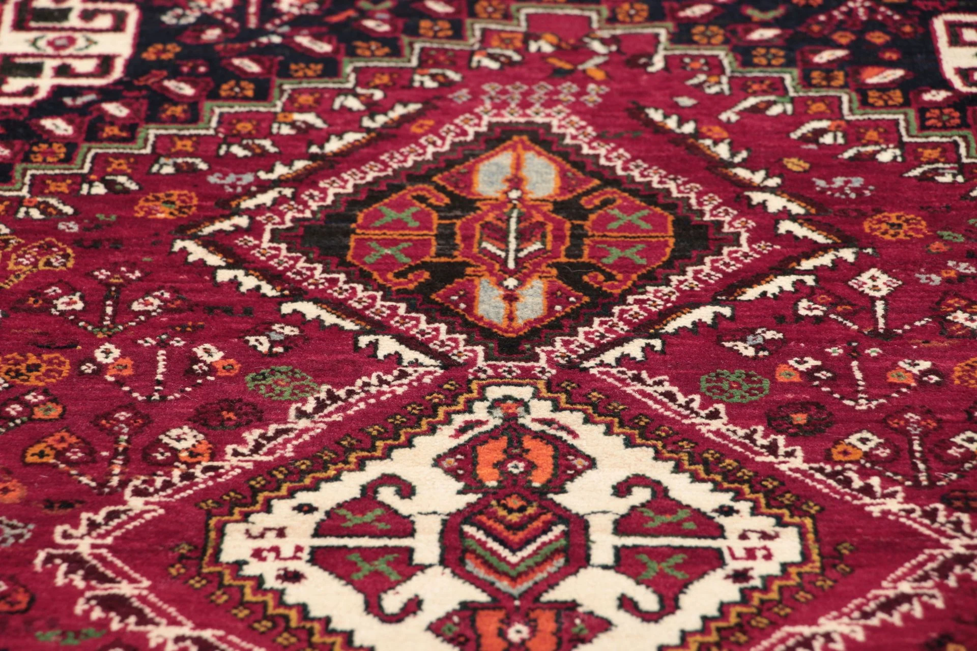 Qashqai Persian Rug — hand-knotted, 125 × 202 cm, Wool