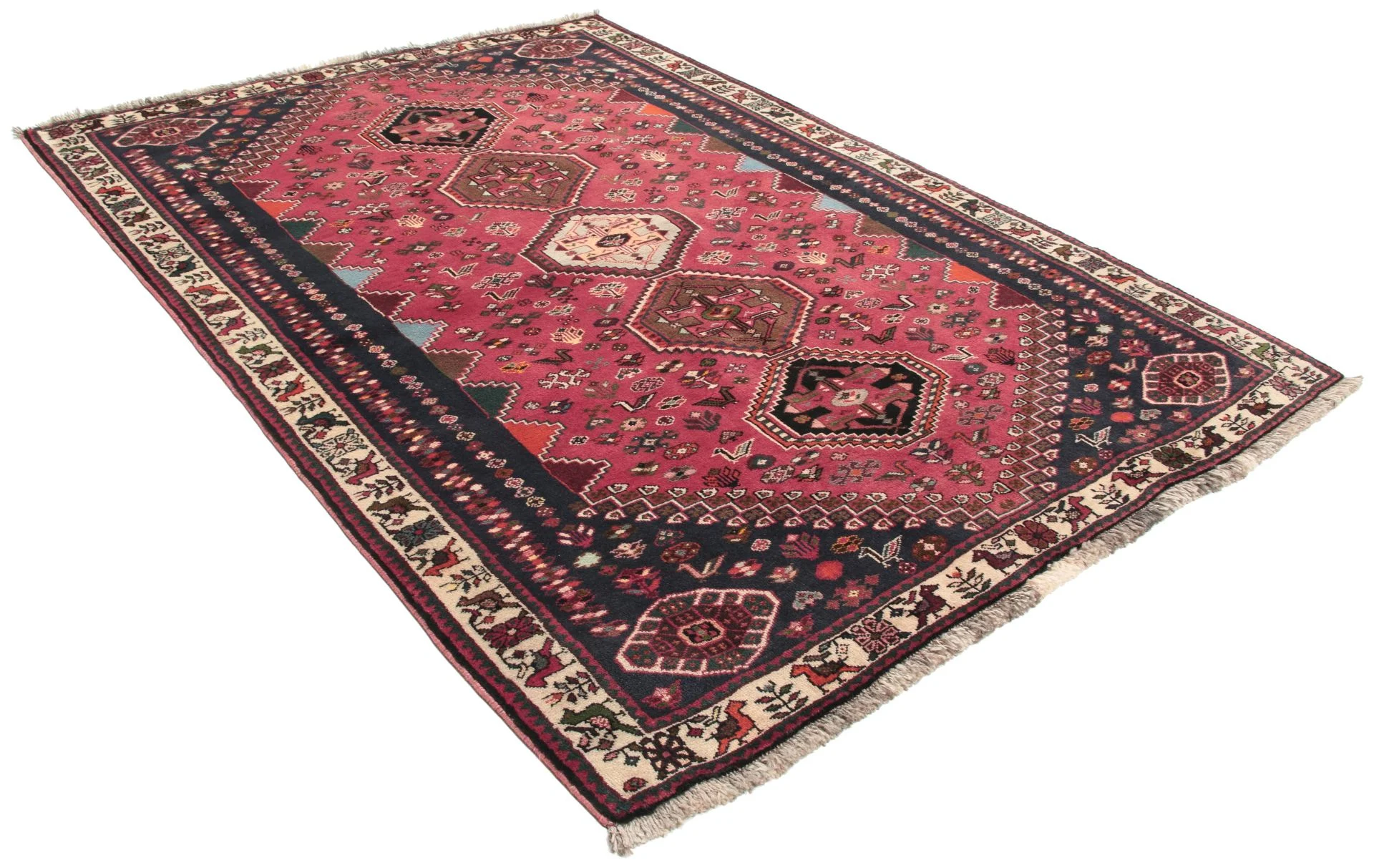 Qashqai Persian Rug — hand-knotted, 145 × 210 cm, Wool