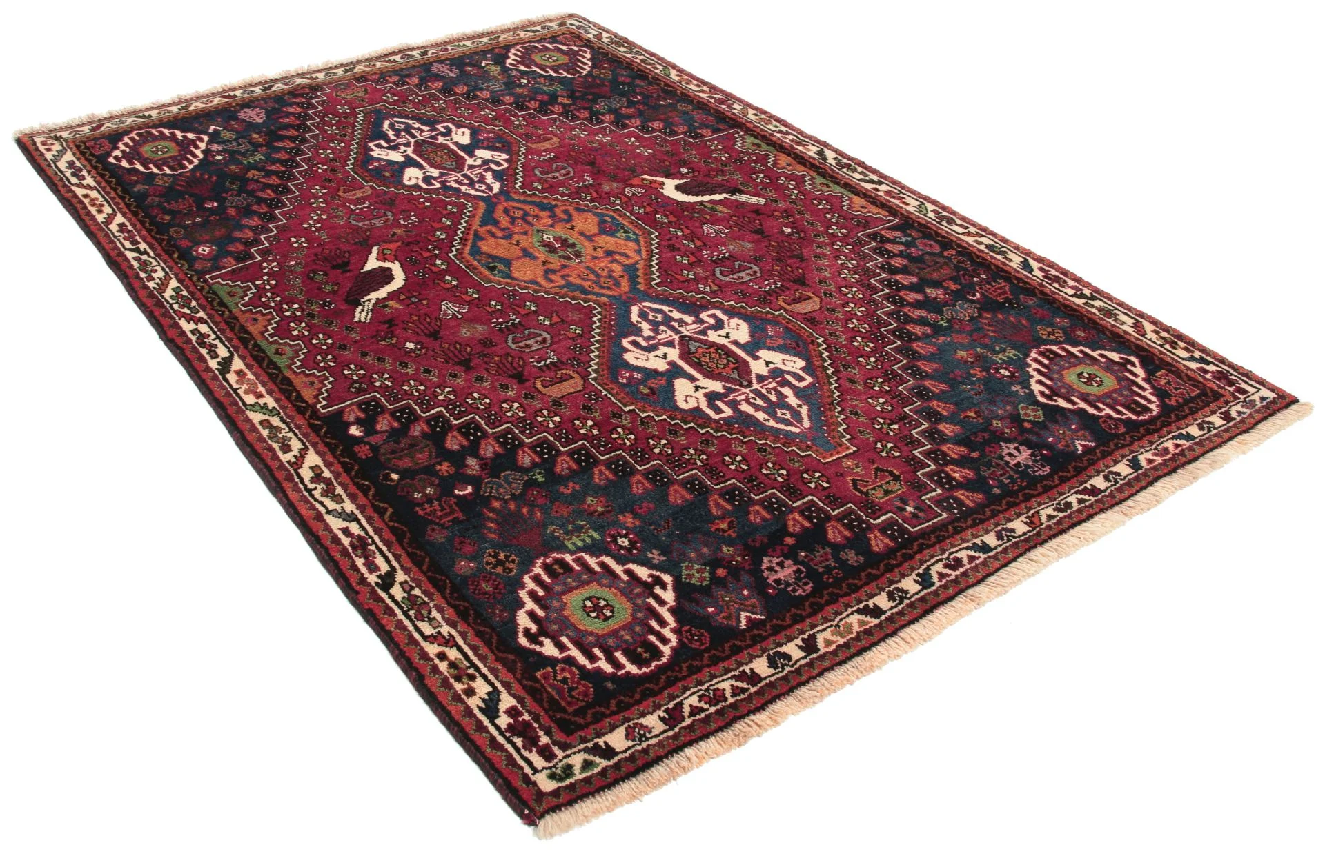 Qashqai Persian Rug — hand-knotted, 122 × 176 cm, Wool