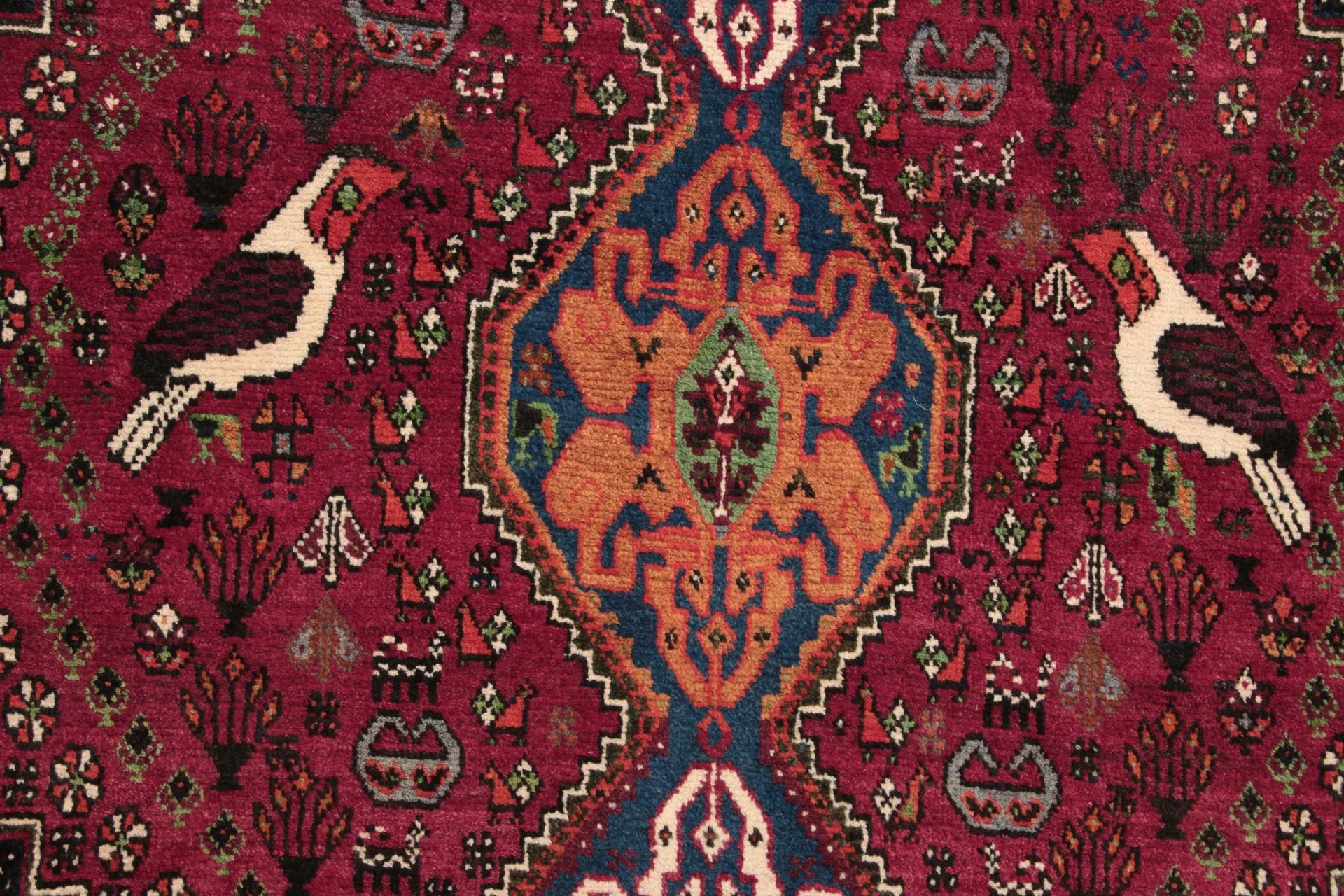 Qashqai Persian Rug — hand-knotted, 122 × 176 cm, Wool